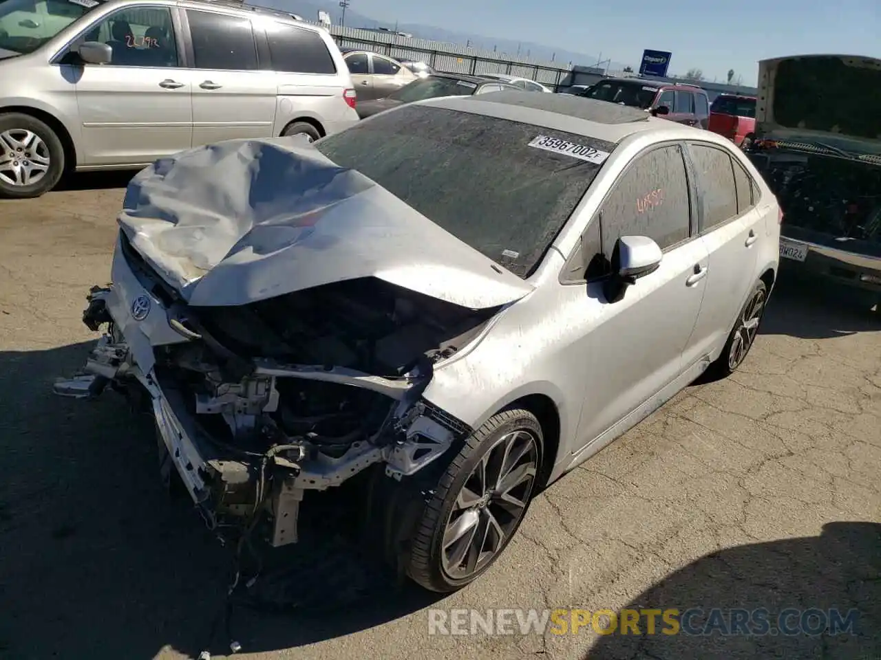 2 Photograph of a damaged car 5YFP4RCE6LP023291 TOYOTA COROLLA 2020