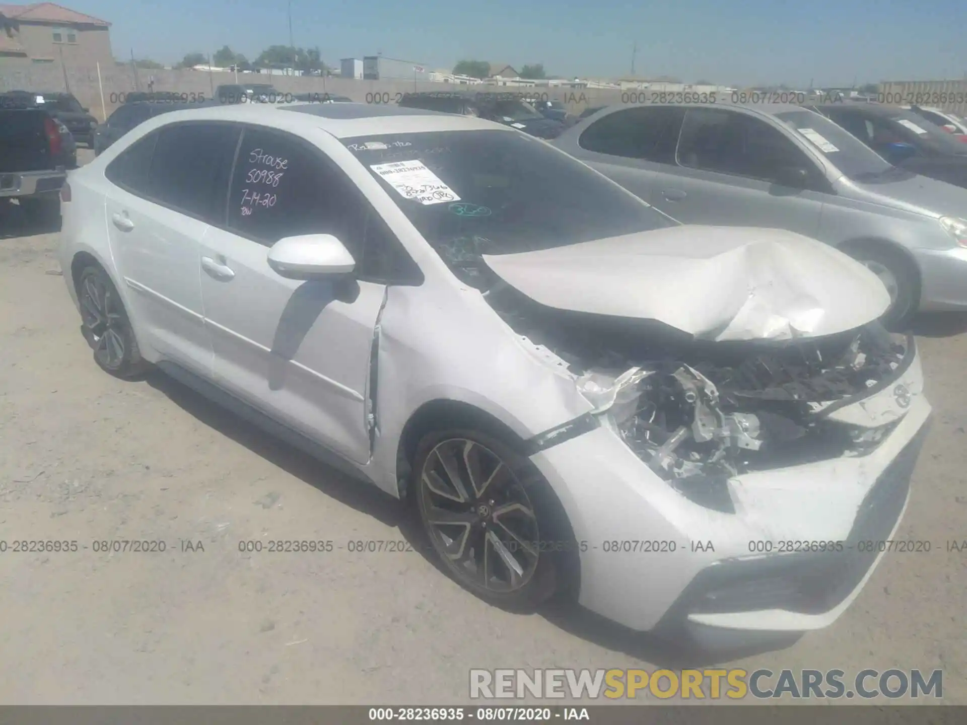 1 Photograph of a damaged car 5YFP4RCE7LP027835 TOYOTA COROLLA 2020