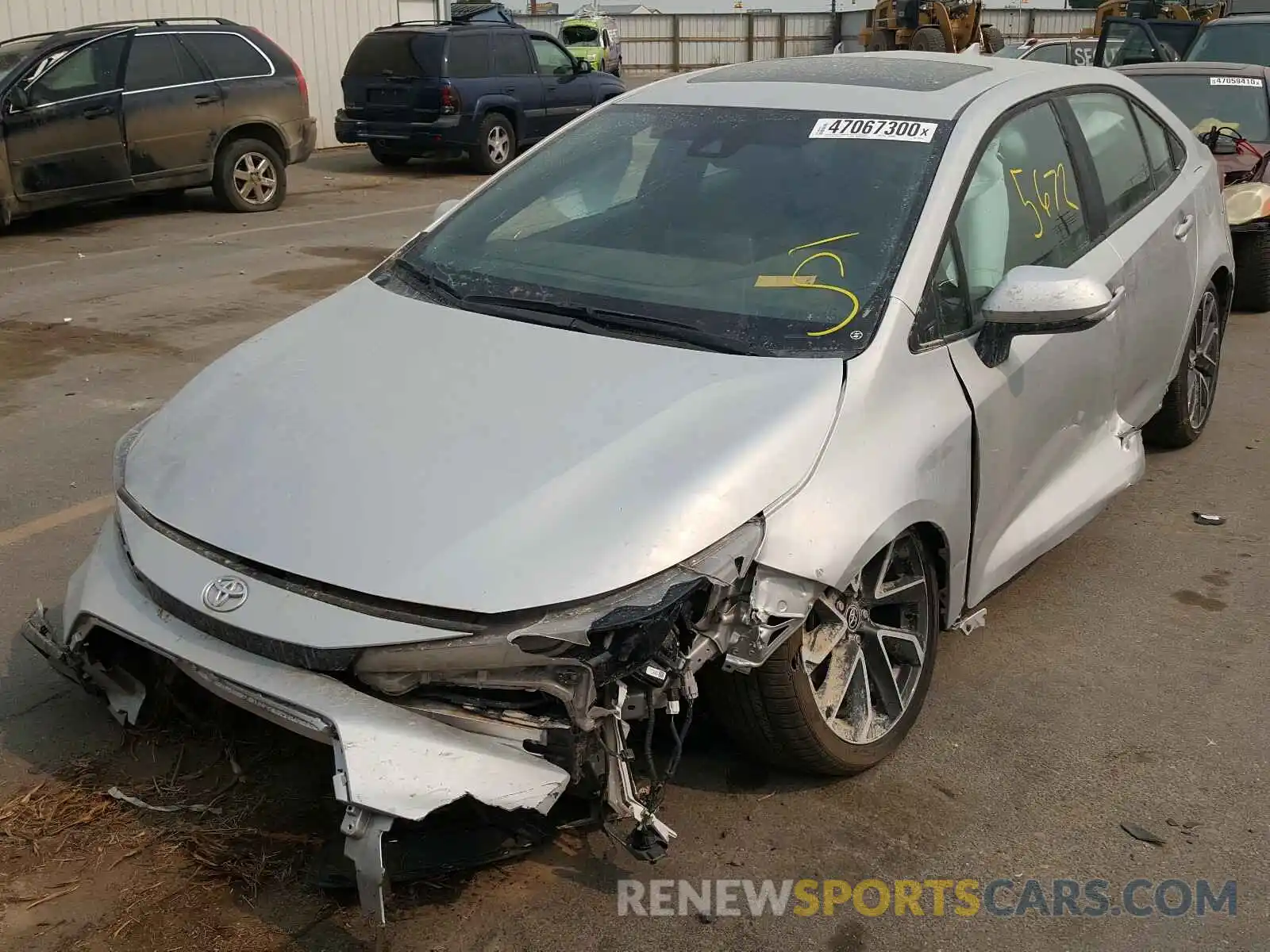 2 Photograph of a damaged car 5YFP4RCE7LP039340 TOYOTA COROLLA 2020