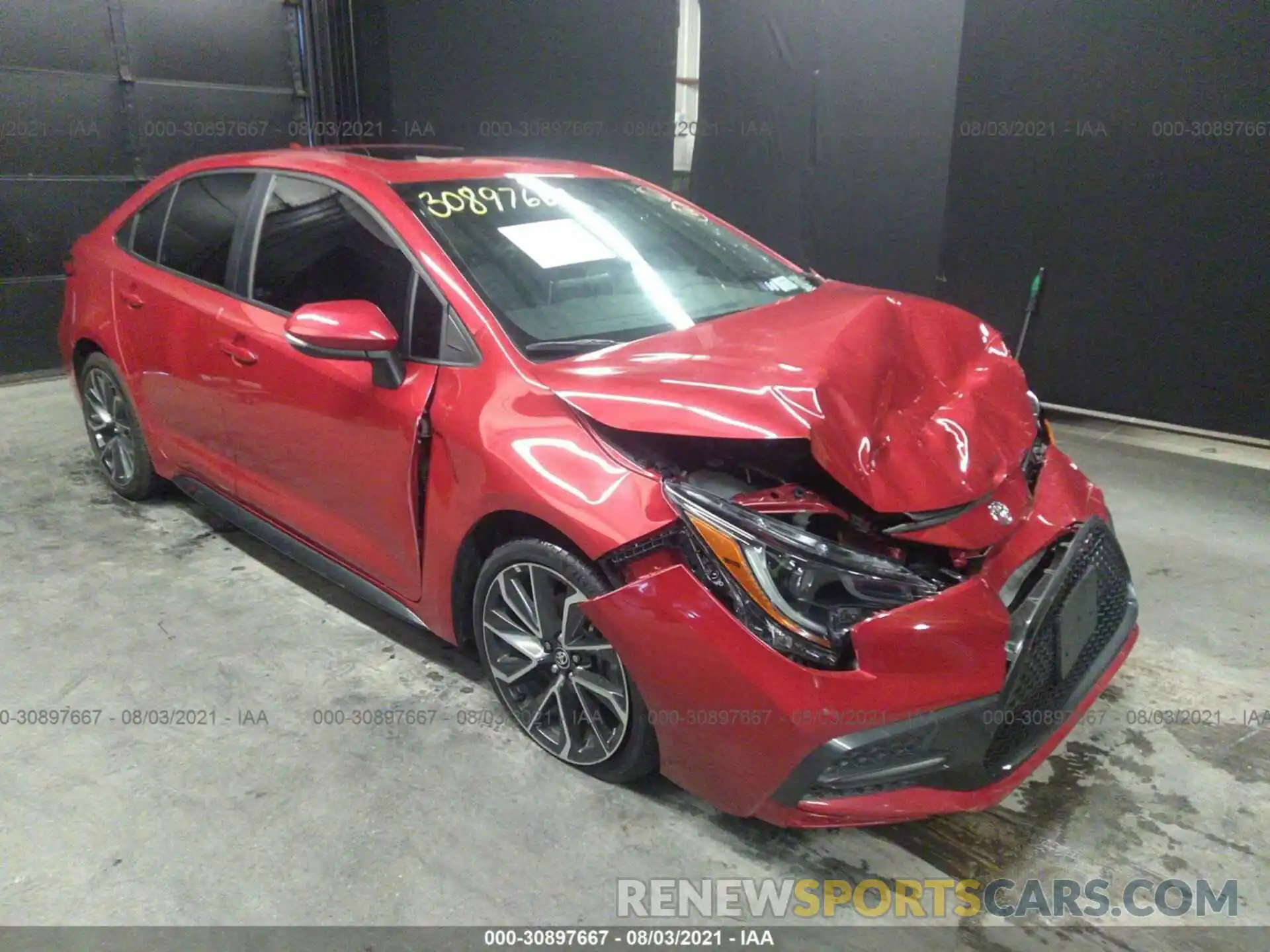 1 Photograph of a damaged car 5YFP4RCE8LP002359 TOYOTA COROLLA 2020