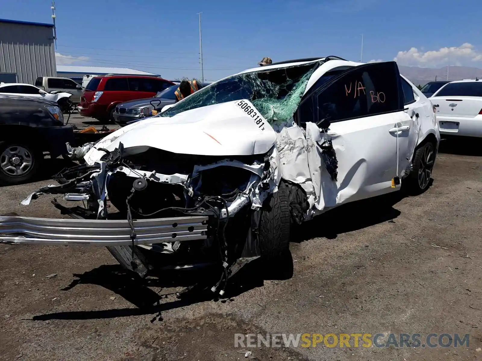 2 Photograph of a damaged car 5YFP4RCE8LP014544 TOYOTA COROLLA 2020