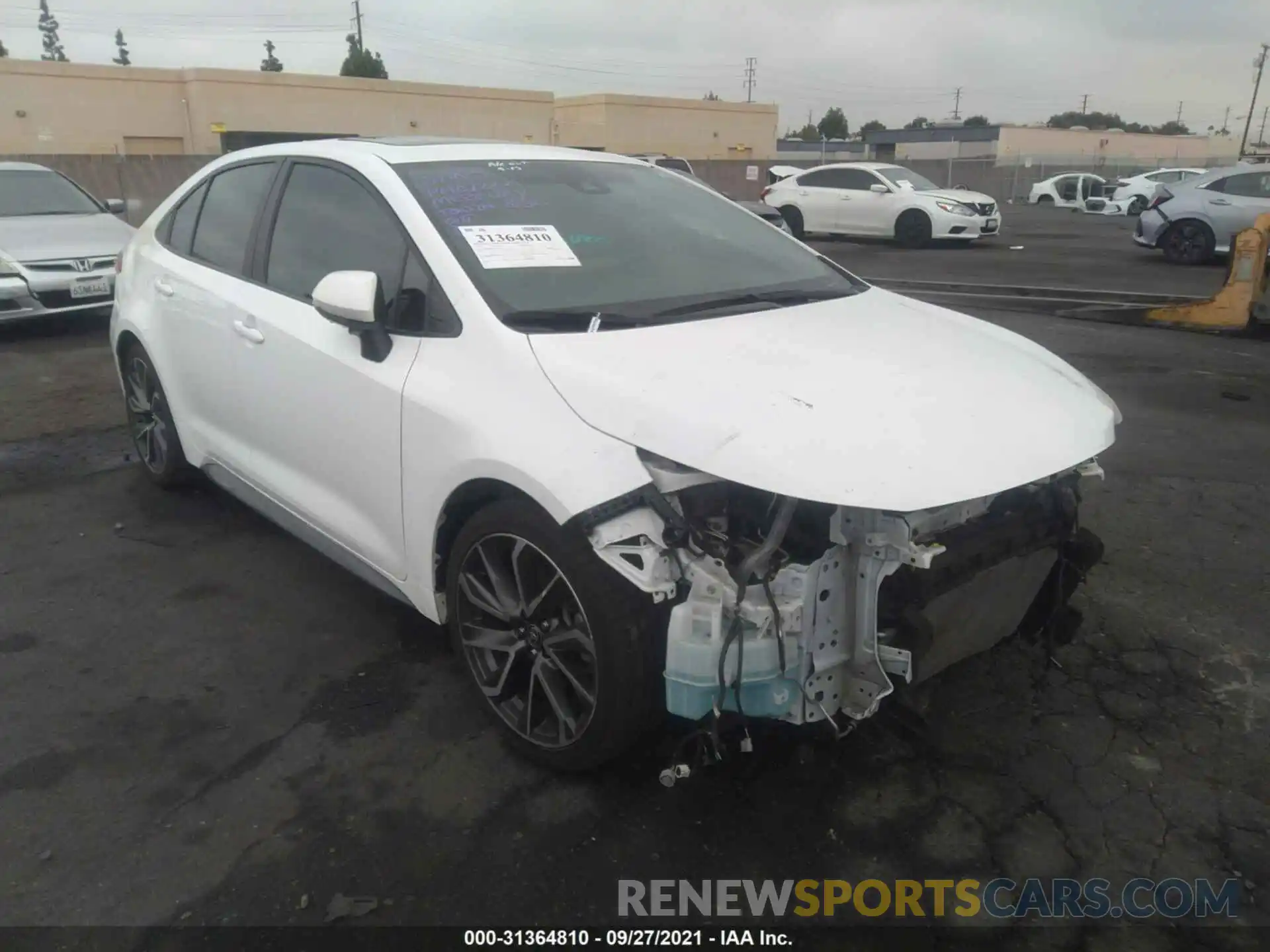 1 Photograph of a damaged car 5YFP4RCE9LP016920 TOYOTA COROLLA 2020