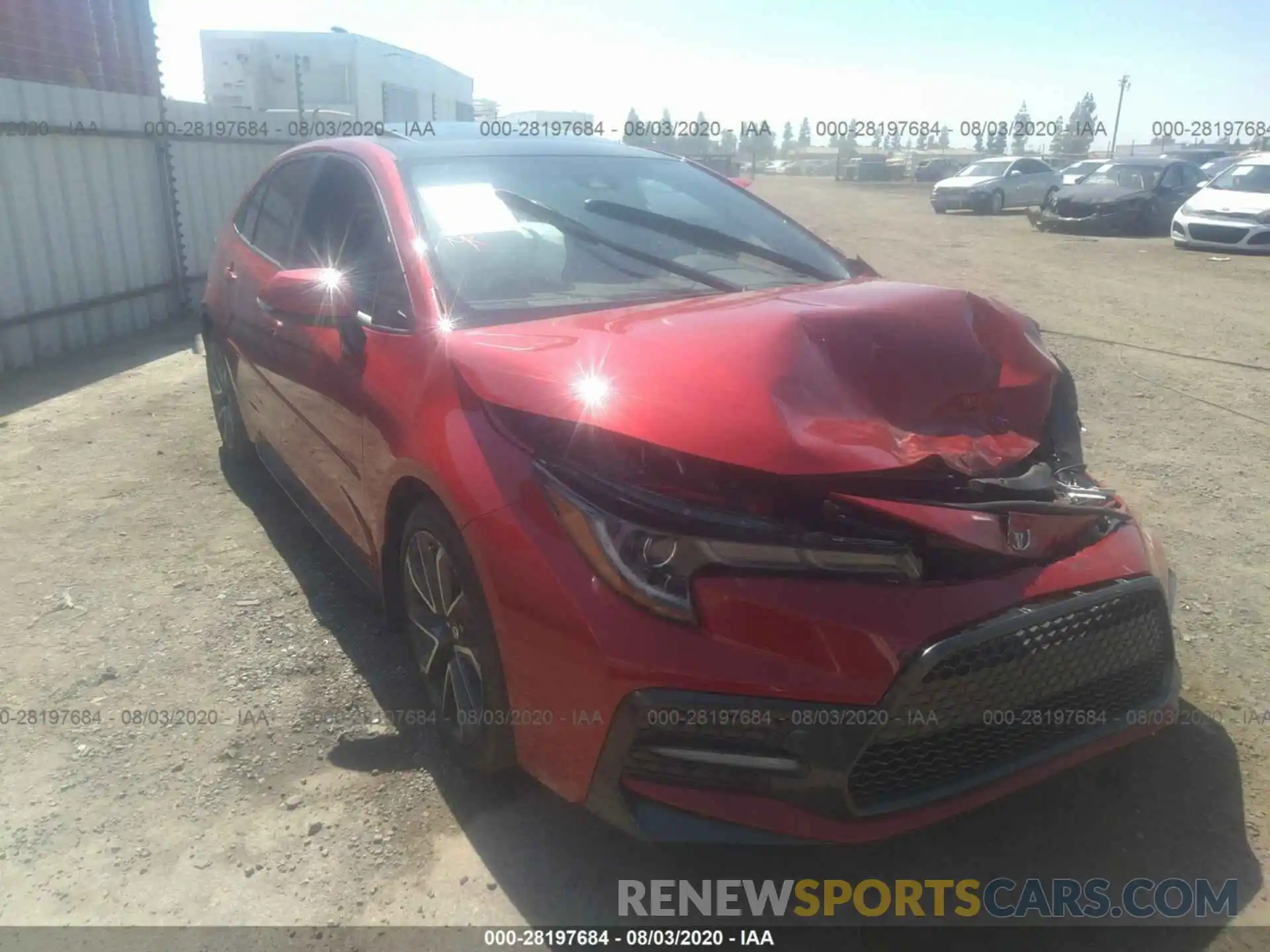 1 Photograph of a damaged car 5YFP4RCE9LP038075 TOYOTA COROLLA 2020