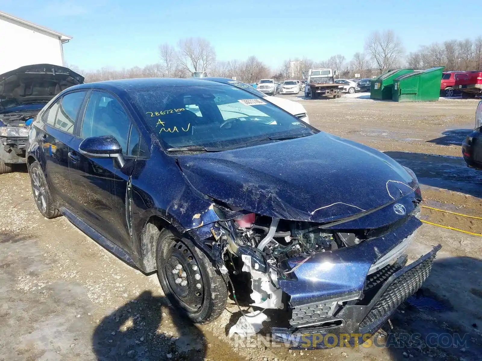 1 Photograph of a damaged car 5YFS4RCE0LP001135 TOYOTA COROLLA 2020