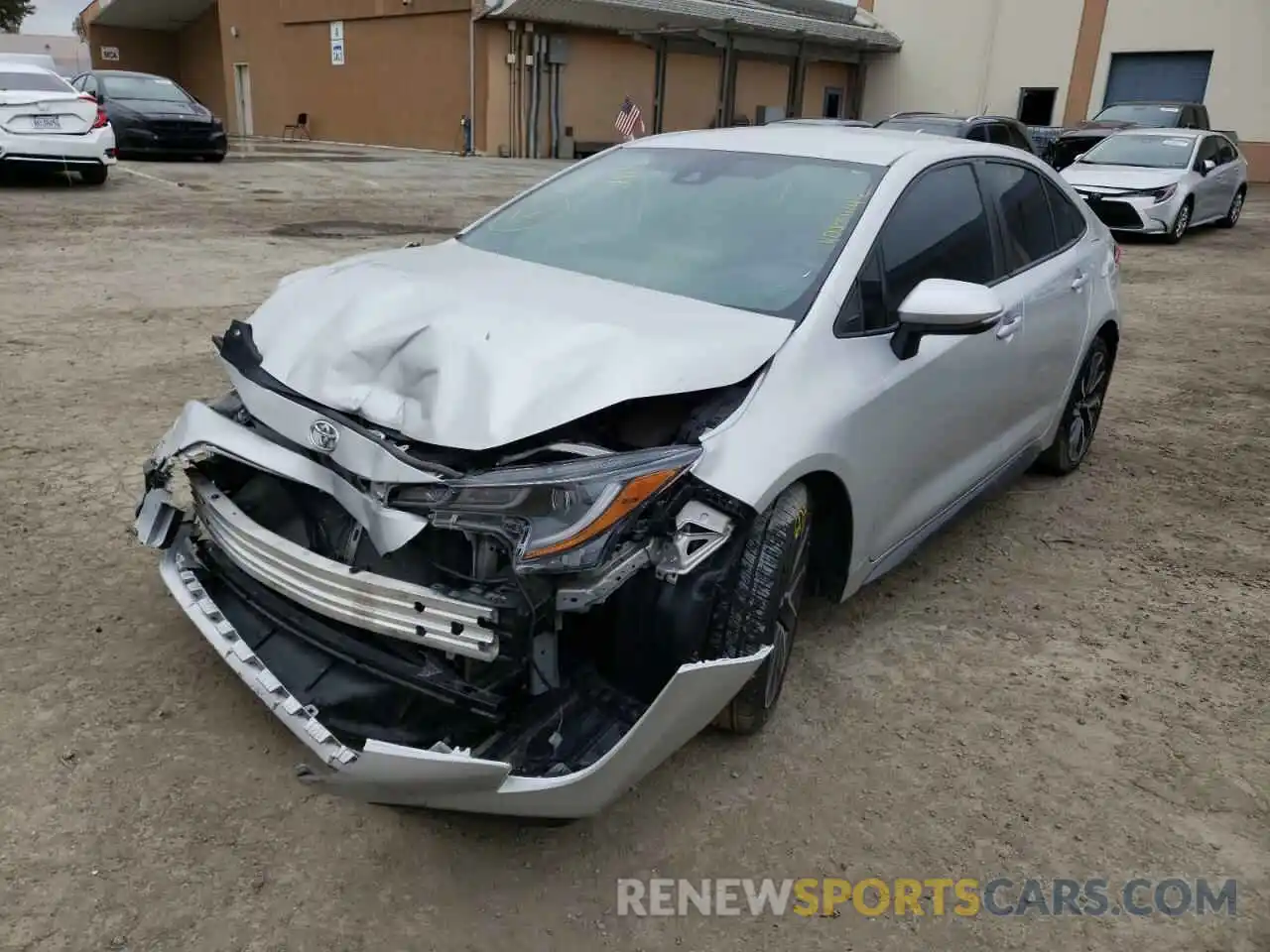 2 Photograph of a damaged car 5YFS4RCE0LP011759 TOYOTA COROLLA 2020