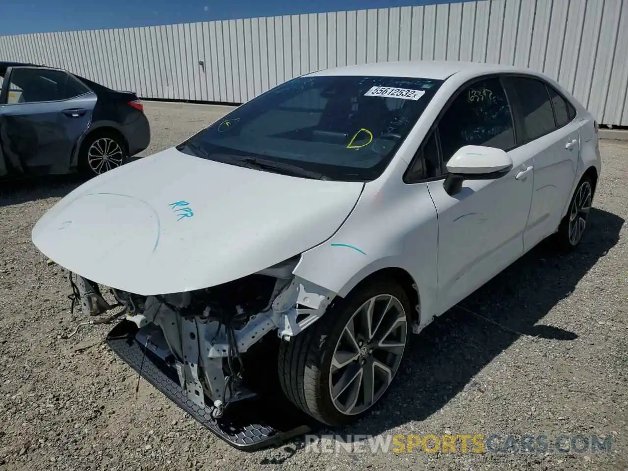 2 Photograph of a damaged car 5YFS4RCE0LP013088 TOYOTA COROLLA 2020