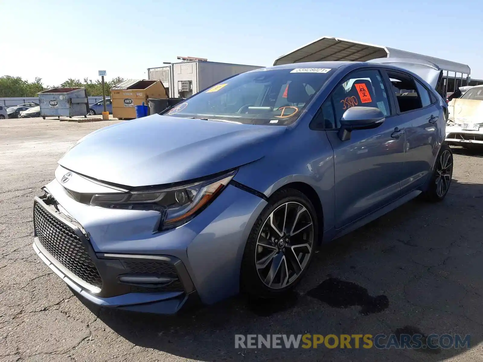 2 Photograph of a damaged car 5YFS4RCE0LP015326 TOYOTA COROLLA 2020