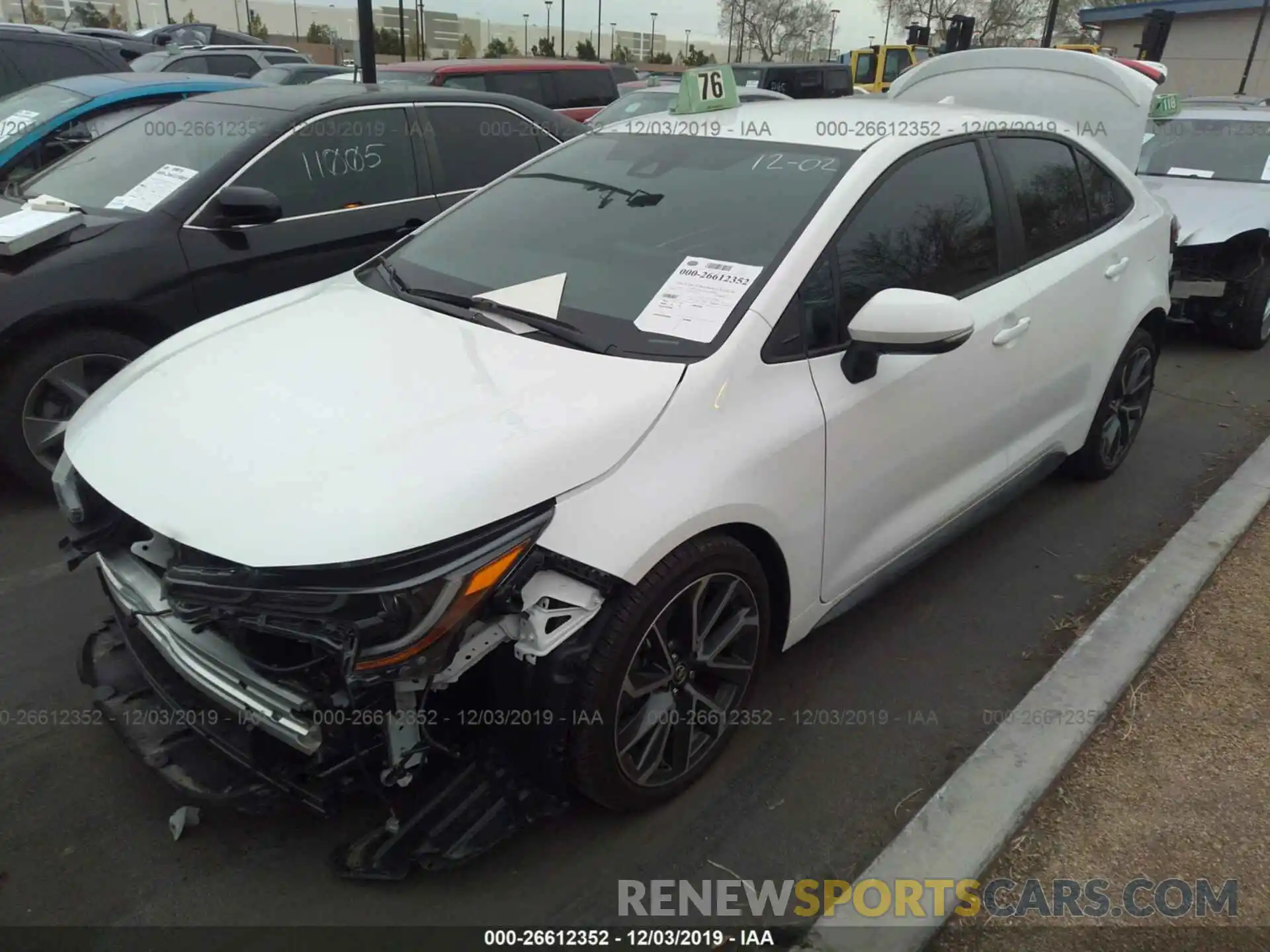 2 Photograph of a damaged car 5YFS4RCE0LP015813 TOYOTA COROLLA 2020