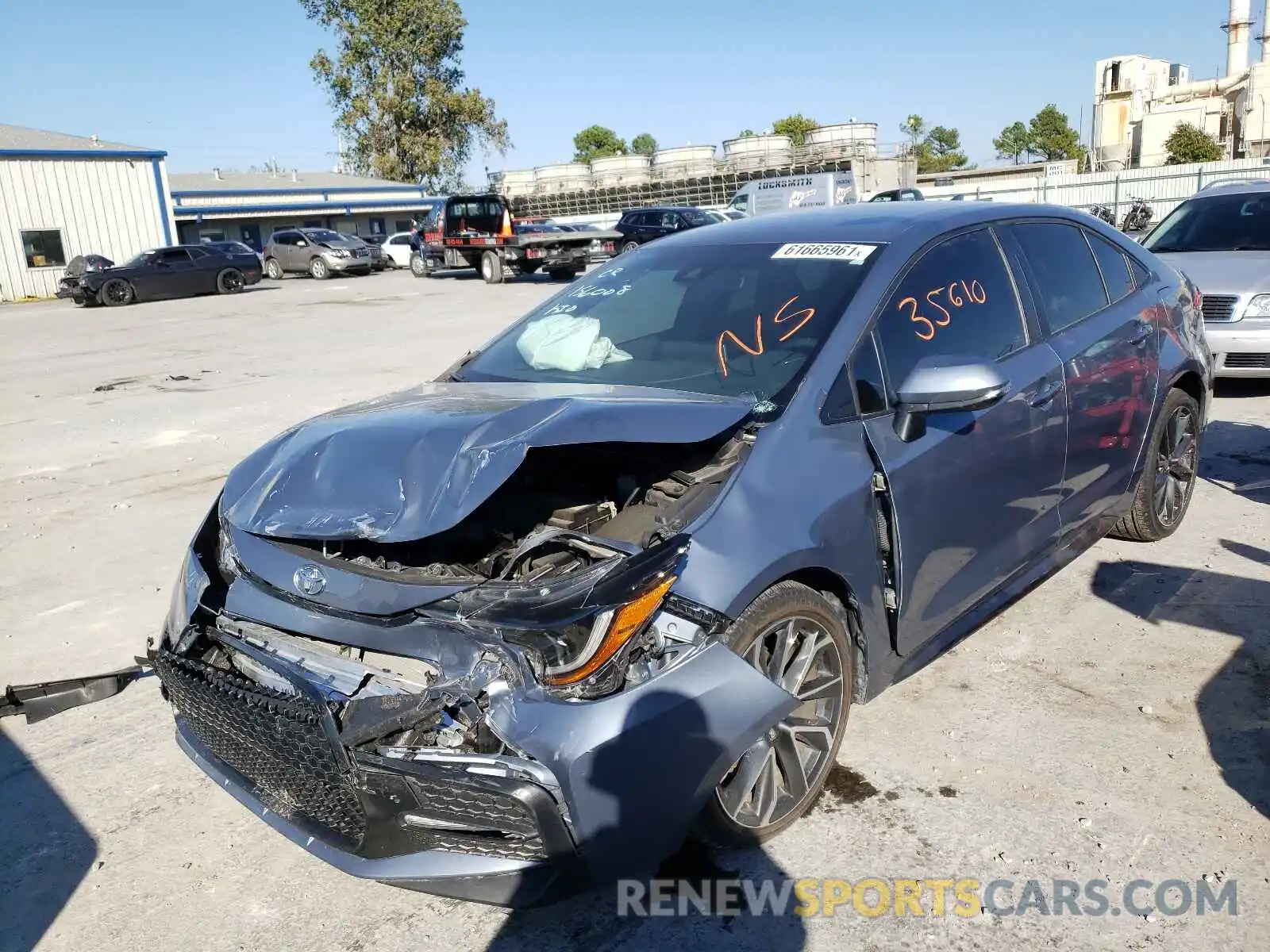 2 Photograph of a damaged car 5YFS4RCE0LP016587 TOYOTA COROLLA 2020