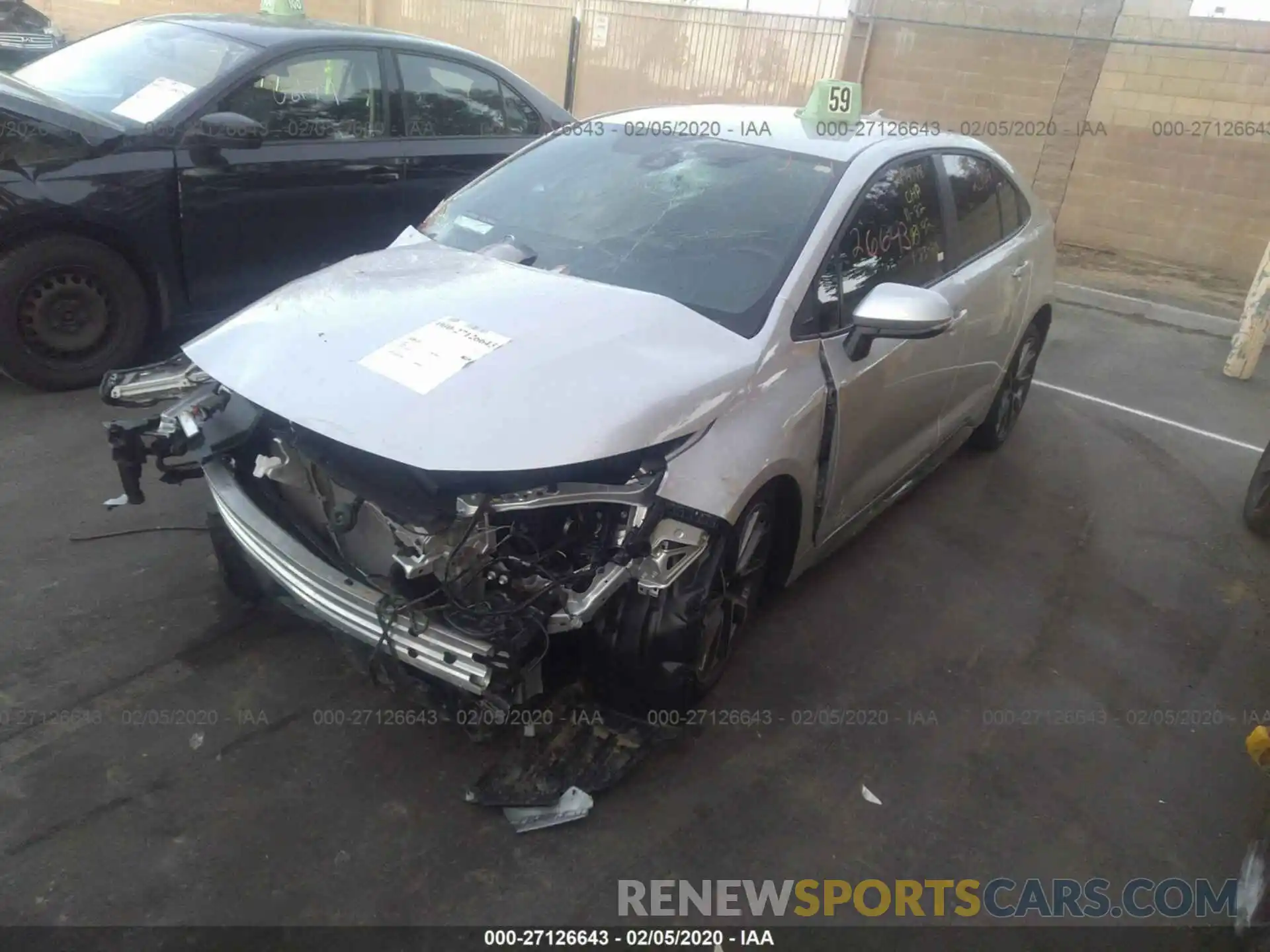 2 Photograph of a damaged car 5YFS4RCE0LP026178 TOYOTA COROLLA 2020