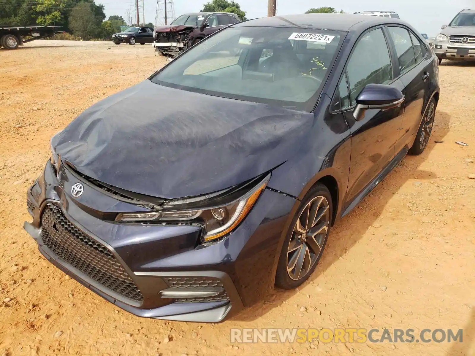 2 Photograph of a damaged car 5YFS4RCE0LP043417 TOYOTA COROLLA 2020