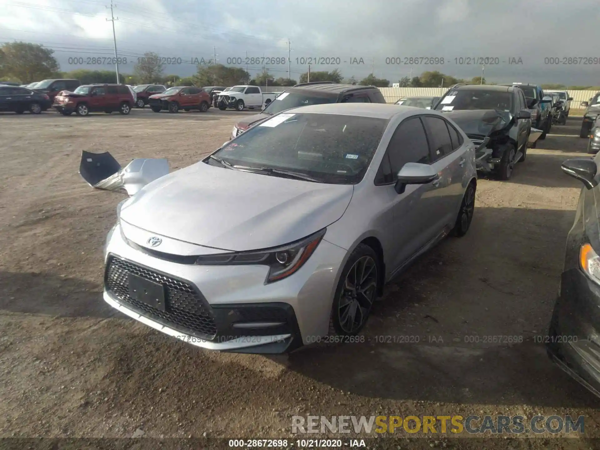 2 Photograph of a damaged car 5YFS4RCE0LP044518 TOYOTA COROLLA 2020