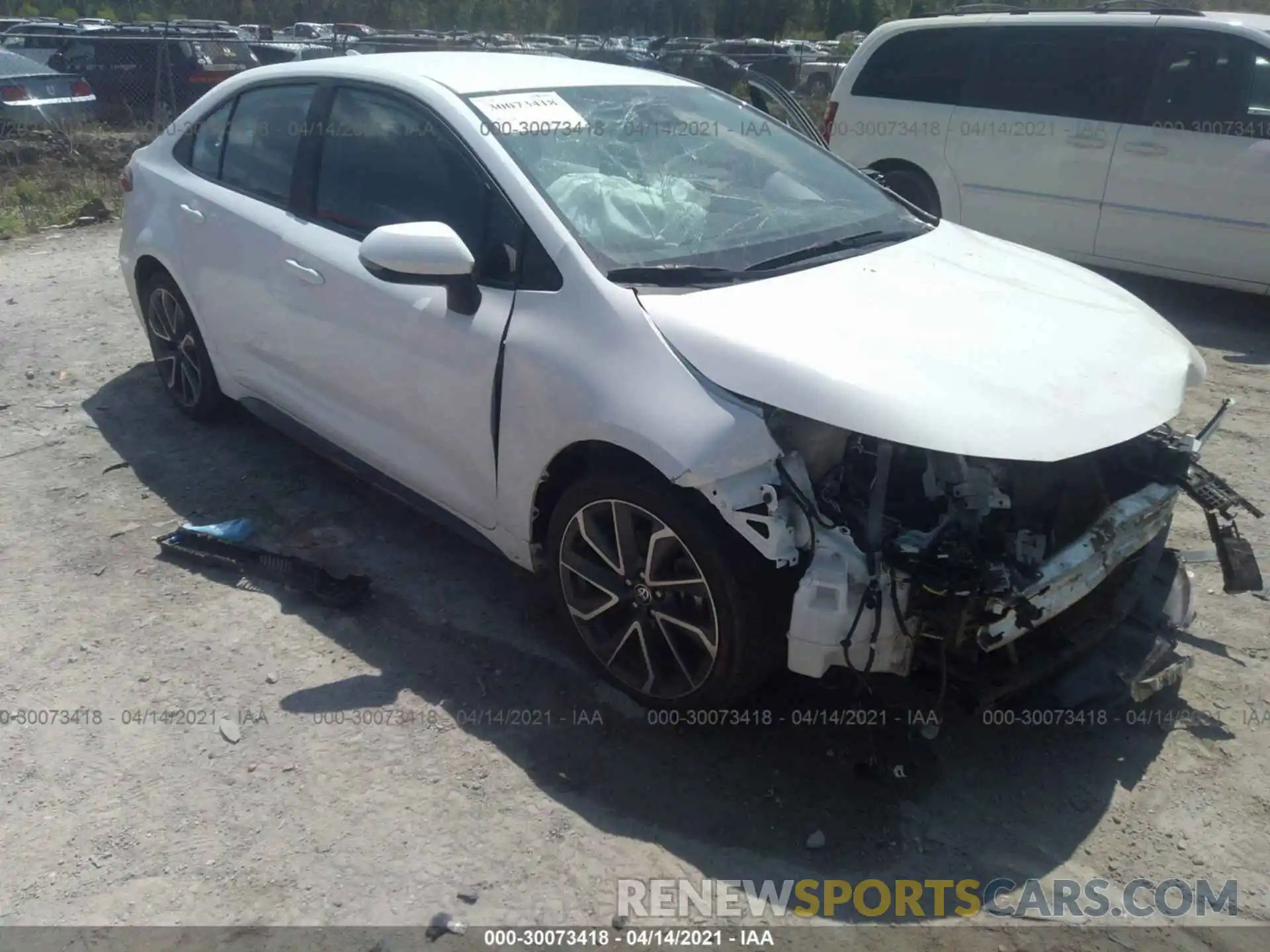 1 Photograph of a damaged car 5YFS4RCE0LP050576 TOYOTA COROLLA 2020