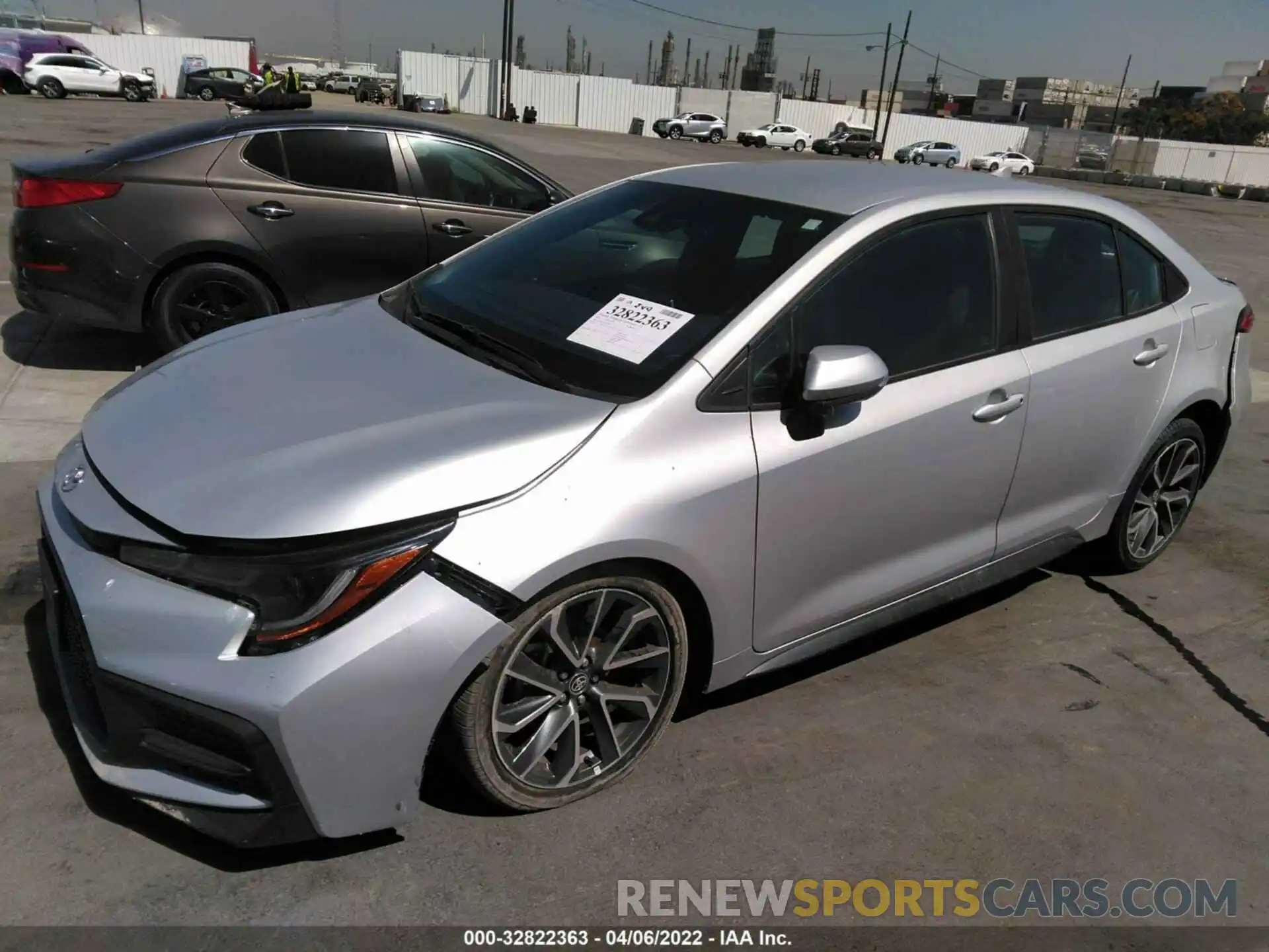 2 Photograph of a damaged car 5YFS4RCE0LP053543 TOYOTA COROLLA 2020