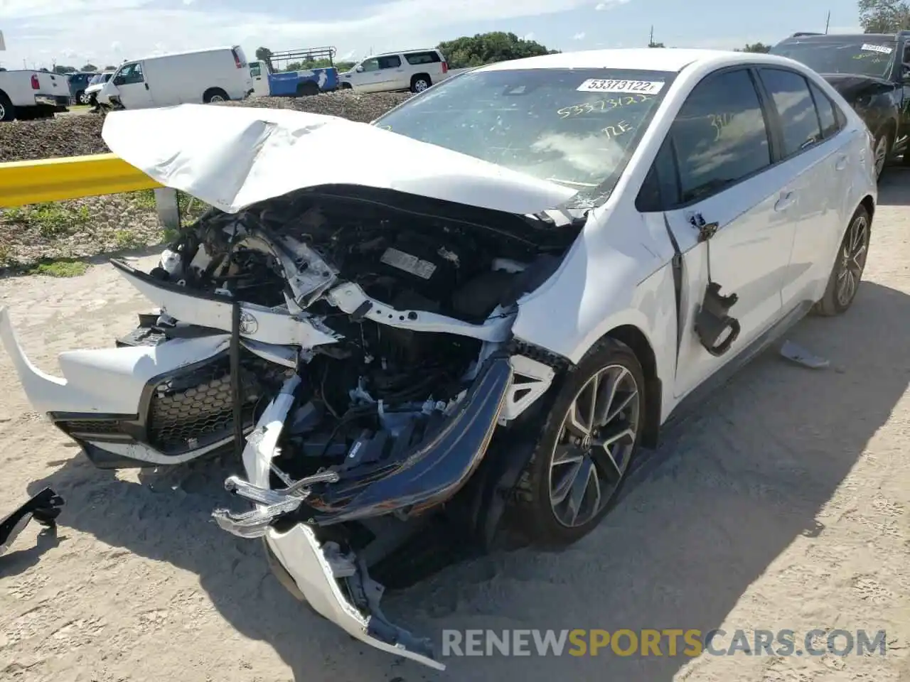 2 Photograph of a damaged car 5YFS4RCE0LP053901 TOYOTA COROLLA 2020