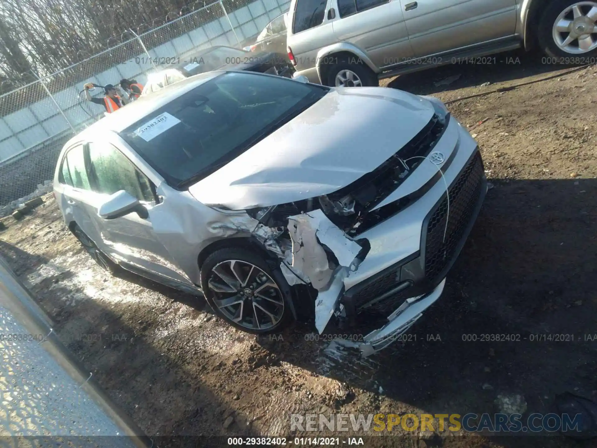 1 Photograph of a damaged car 5YFS4RCE0LP057334 TOYOTA COROLLA 2020