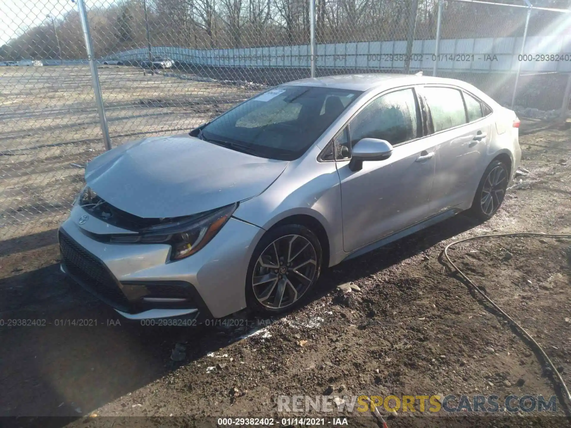 2 Photograph of a damaged car 5YFS4RCE0LP057334 TOYOTA COROLLA 2020