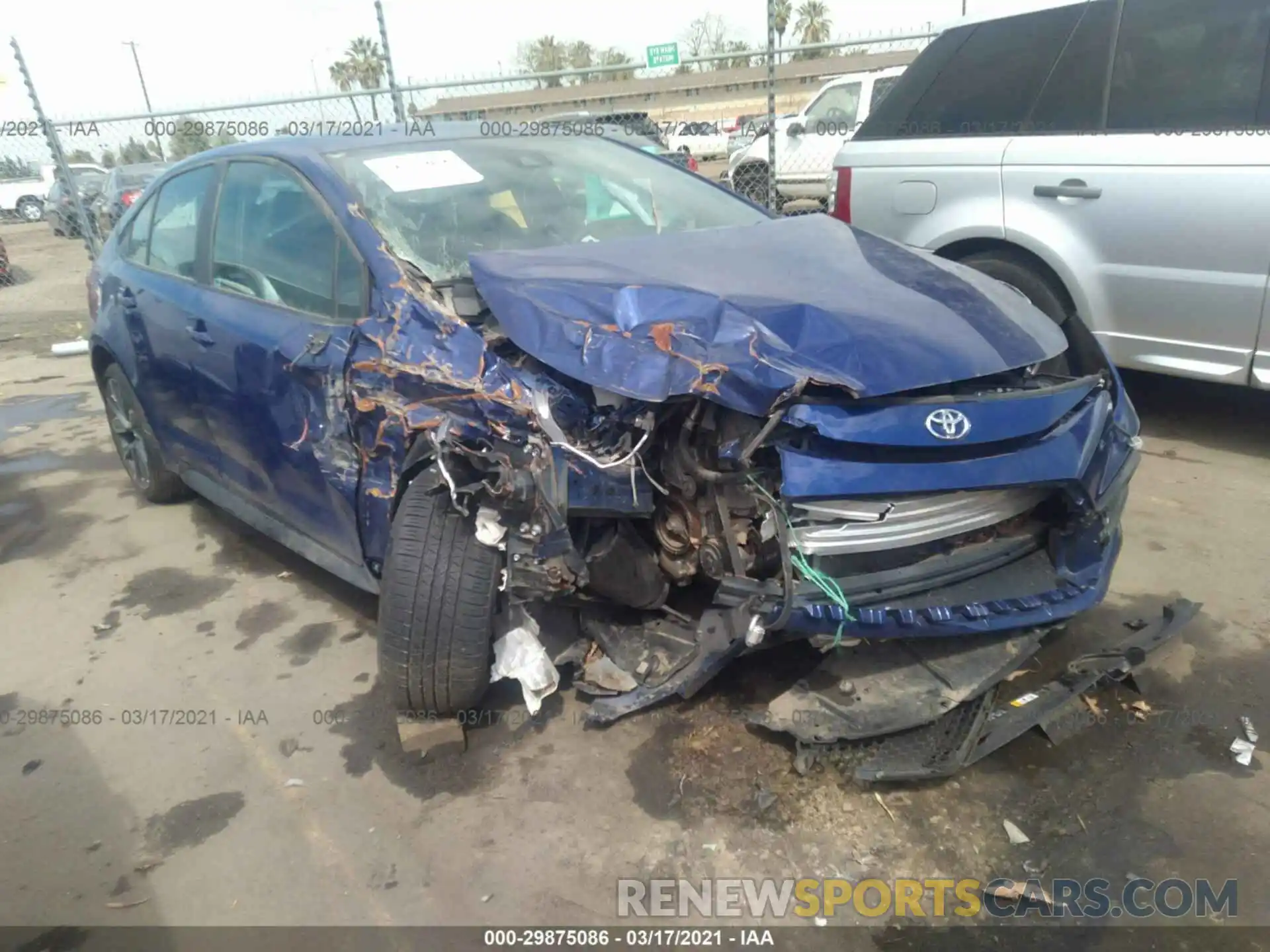 1 Photograph of a damaged car 5YFS4RCE1LP011785 TOYOTA COROLLA 2020