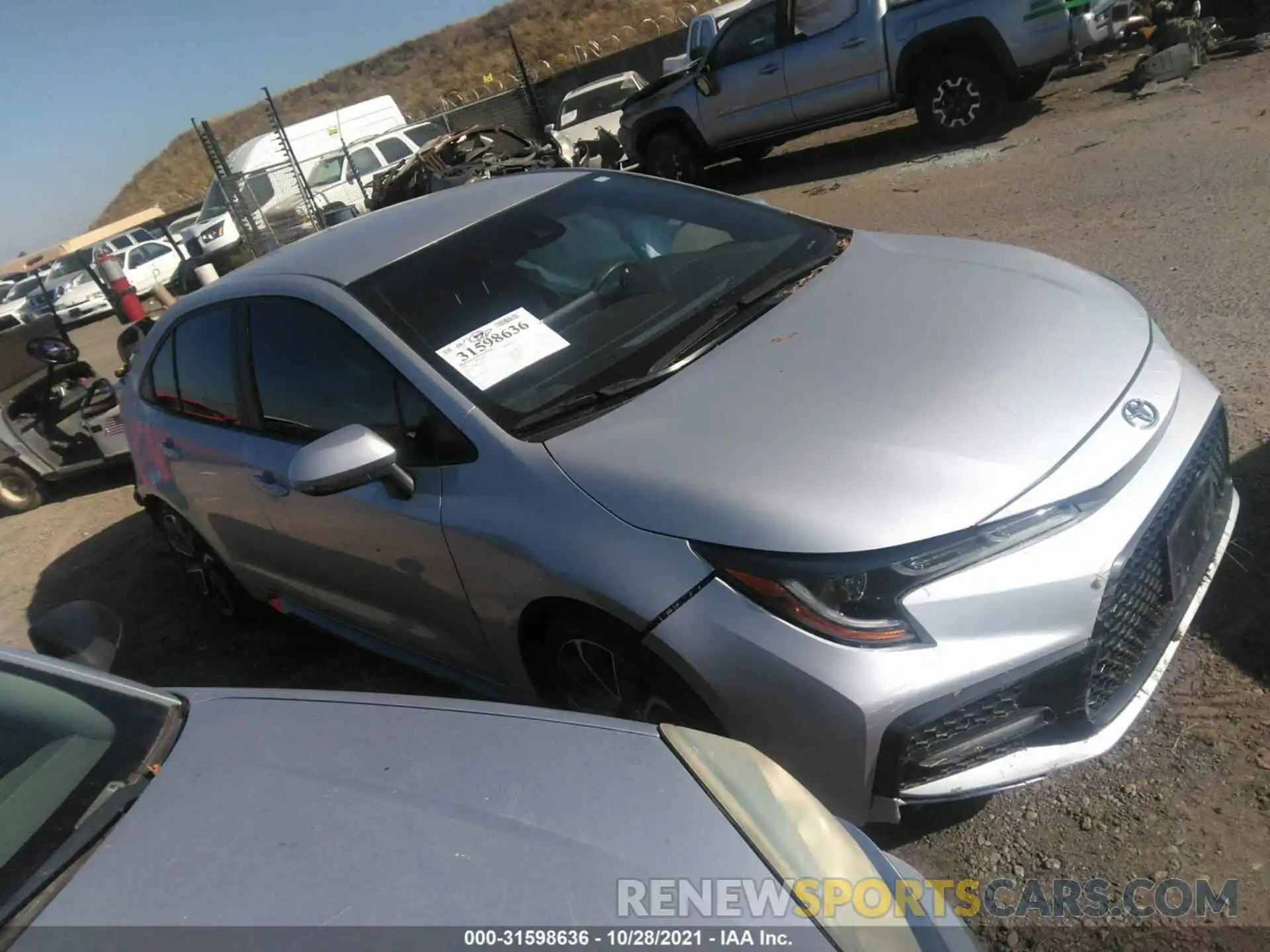 1 Photograph of a damaged car 5YFS4RCE1LP015173 TOYOTA COROLLA 2020