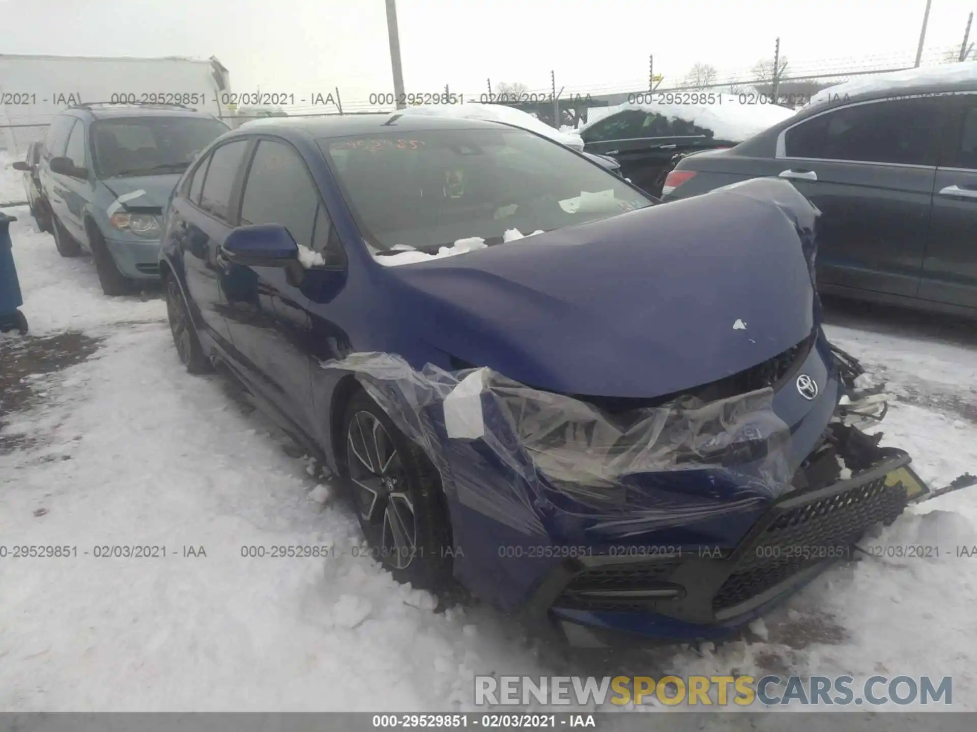 1 Photograph of a damaged car 5YFS4RCE1LP018607 TOYOTA COROLLA 2020