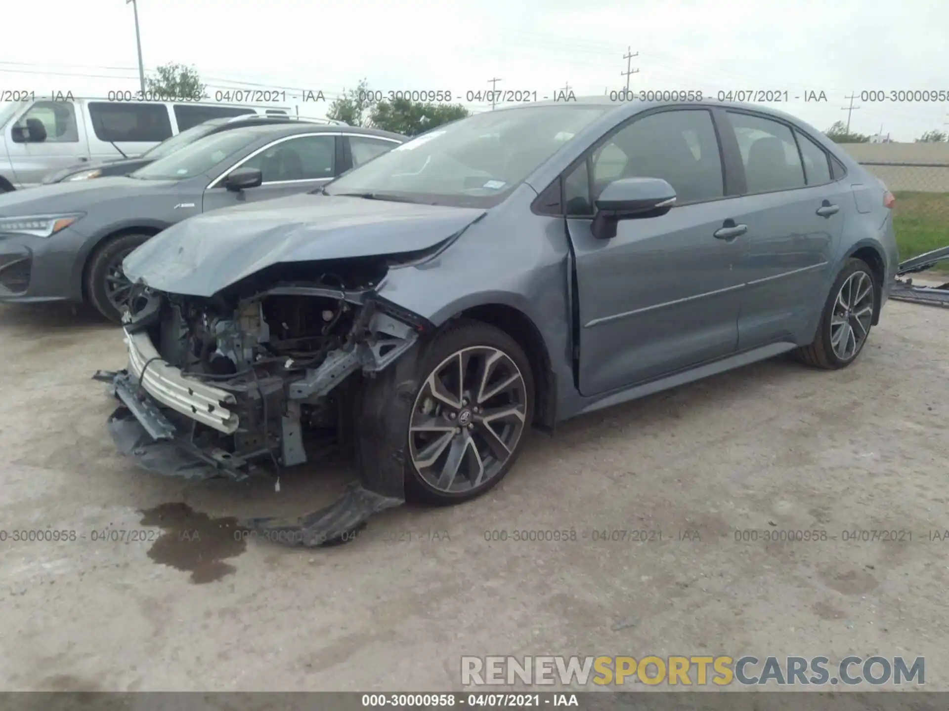 2 Photograph of a damaged car 5YFS4RCE1LP030093 TOYOTA COROLLA 2020