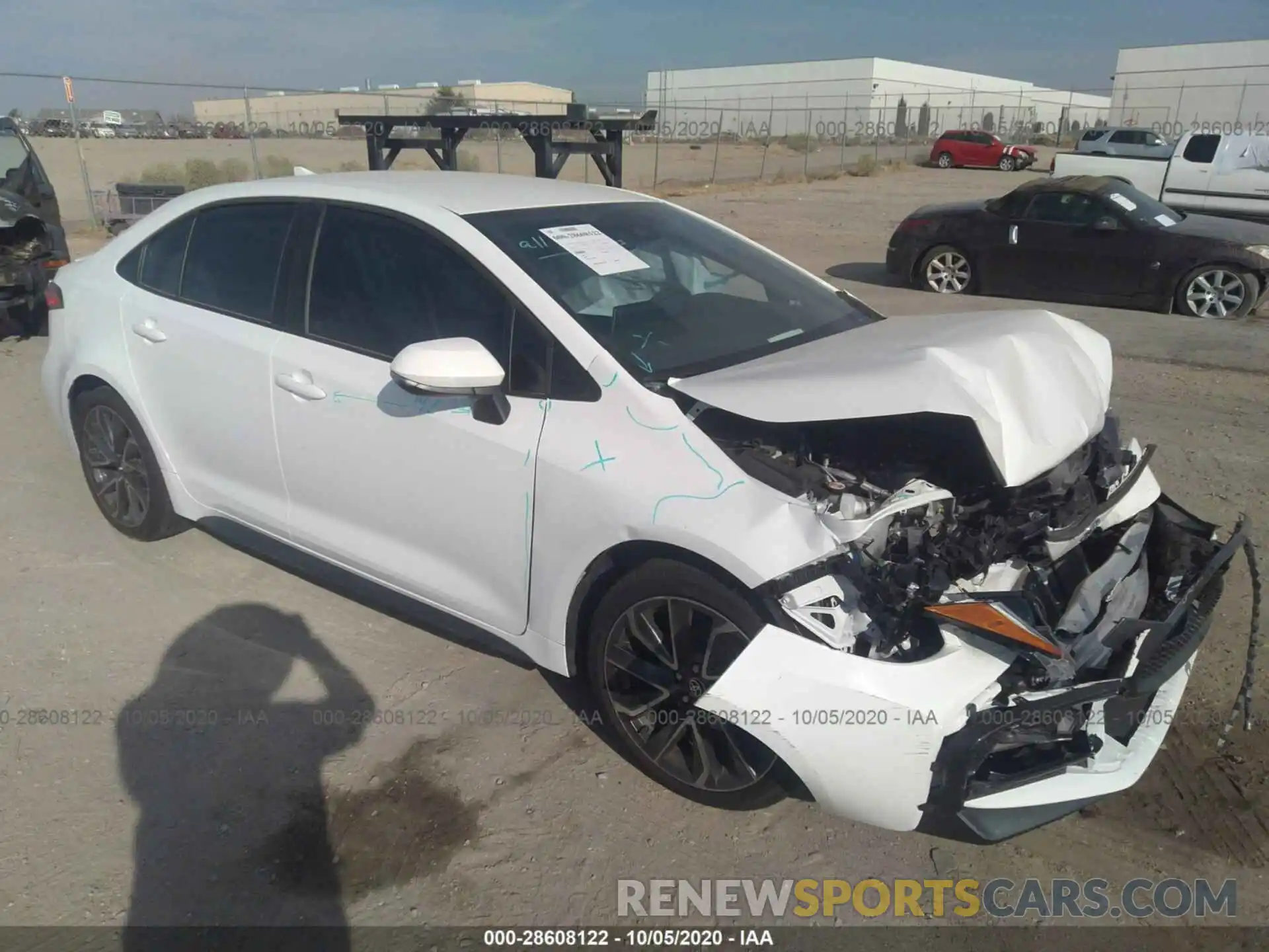 1 Photograph of a damaged car 5YFS4RCE1LP036055 TOYOTA COROLLA 2020