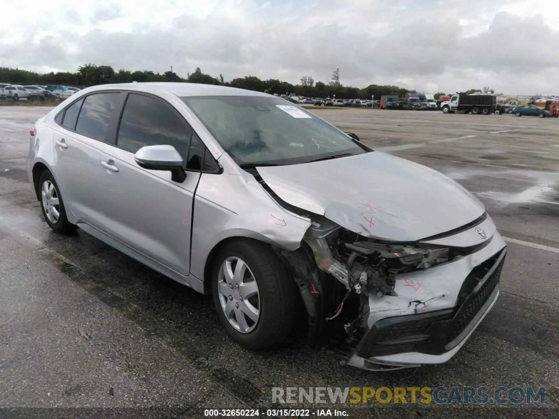 1 Photograph of a damaged car 5YFS4RCE1LP036167 TOYOTA COROLLA 2020