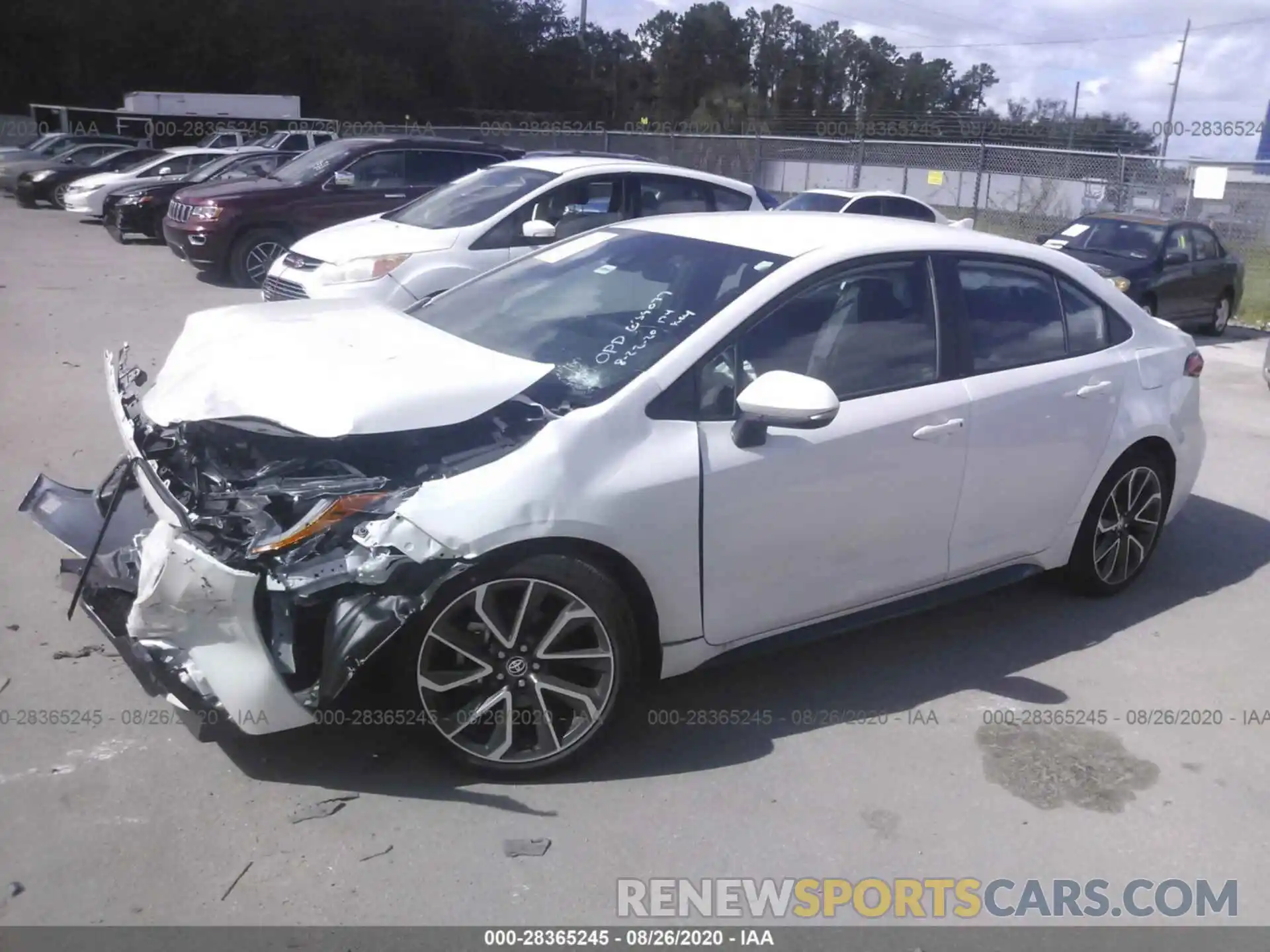 2 Photograph of a damaged car 5YFS4RCE1LP036539 TOYOTA COROLLA 2020