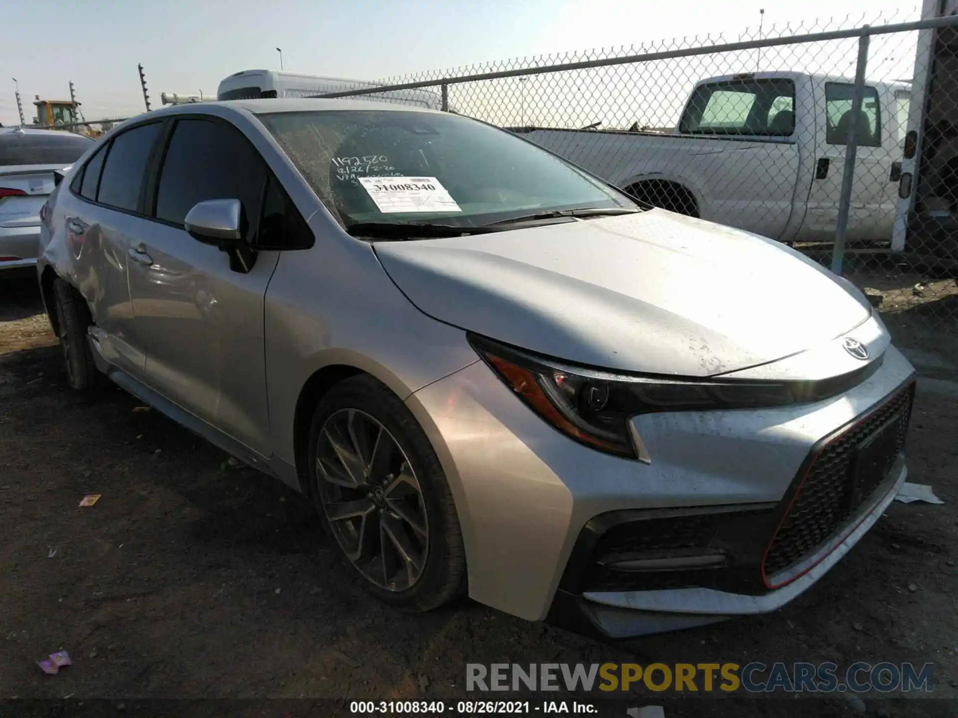 1 Photograph of a damaged car 5YFS4RCE1LP040333 TOYOTA COROLLA 2020