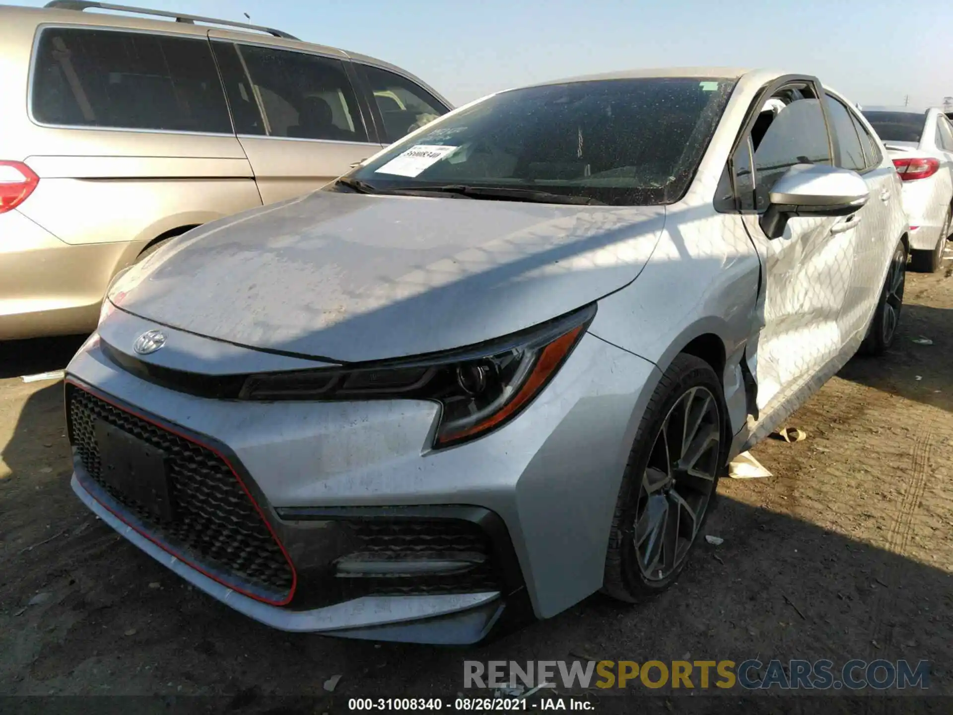 2 Photograph of a damaged car 5YFS4RCE1LP040333 TOYOTA COROLLA 2020