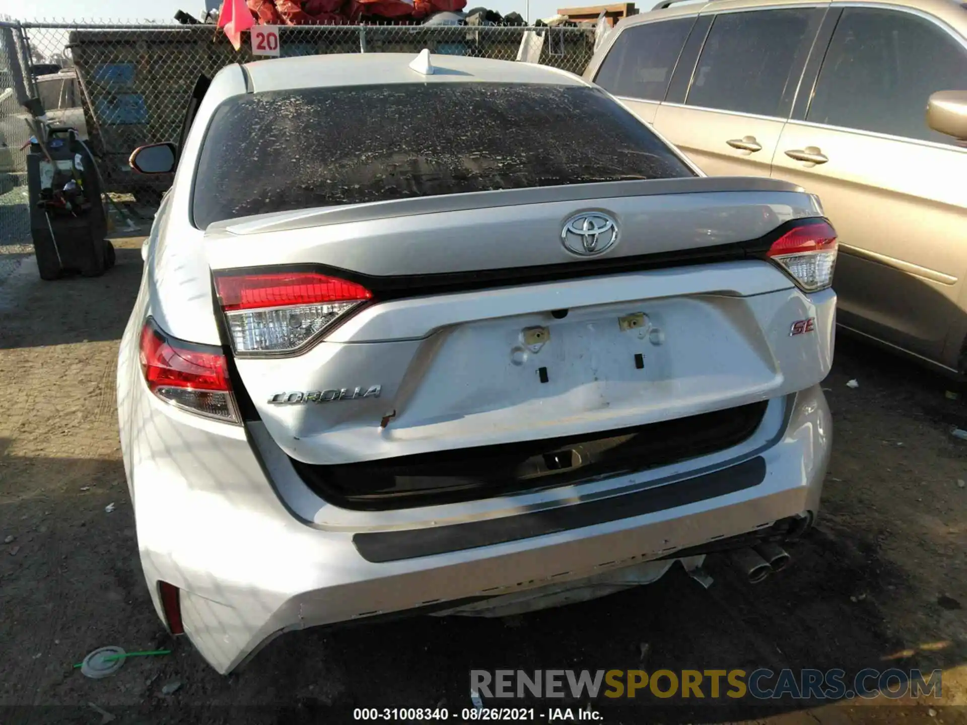 6 Photograph of a damaged car 5YFS4RCE1LP040333 TOYOTA COROLLA 2020