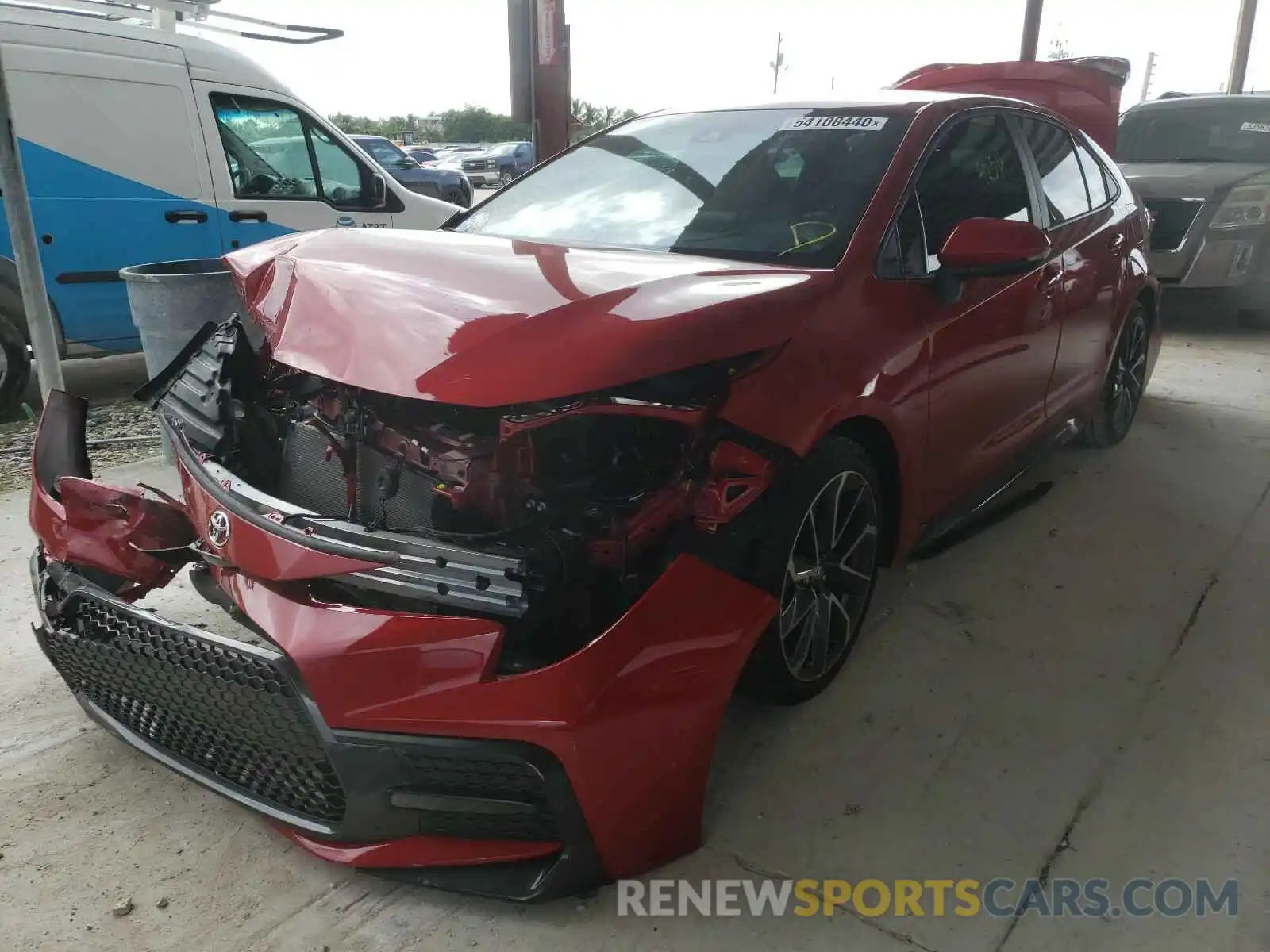 2 Photograph of a damaged car 5YFS4RCE1LP050599 TOYOTA COROLLA 2020