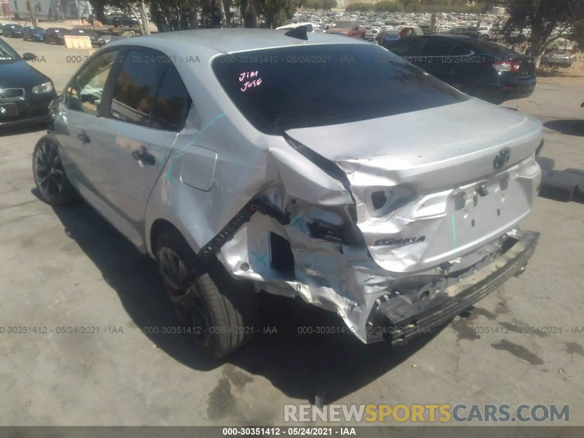 3 Photograph of a damaged car 5YFS4RCE1LP055513 TOYOTA COROLLA 2020