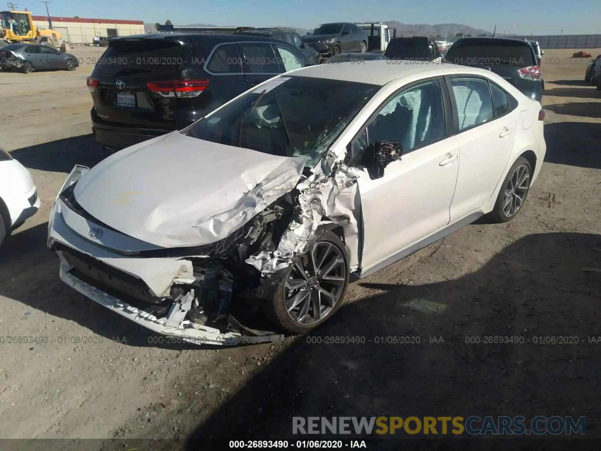 2 Photograph of a damaged car 5YFS4RCE2LP012038 TOYOTA COROLLA 2020