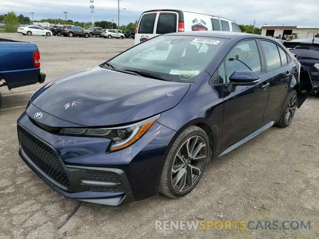 2 Photograph of a damaged car 5YFS4RCE2LP014825 TOYOTA COROLLA 2020