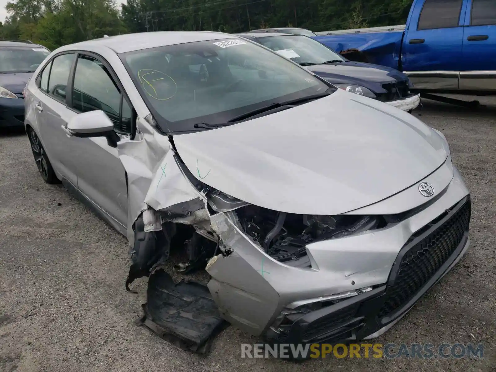 1 Photograph of a damaged car 5YFS4RCE2LP019930 TOYOTA COROLLA 2020