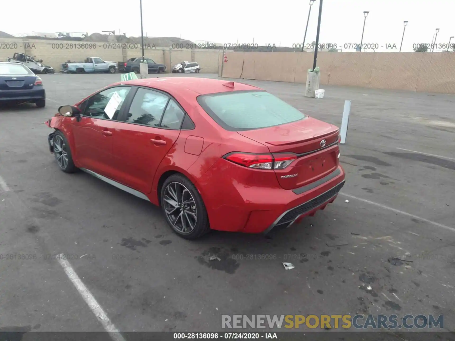 3 Photograph of a damaged car 5YFS4RCE2LP037571 TOYOTA COROLLA 2020