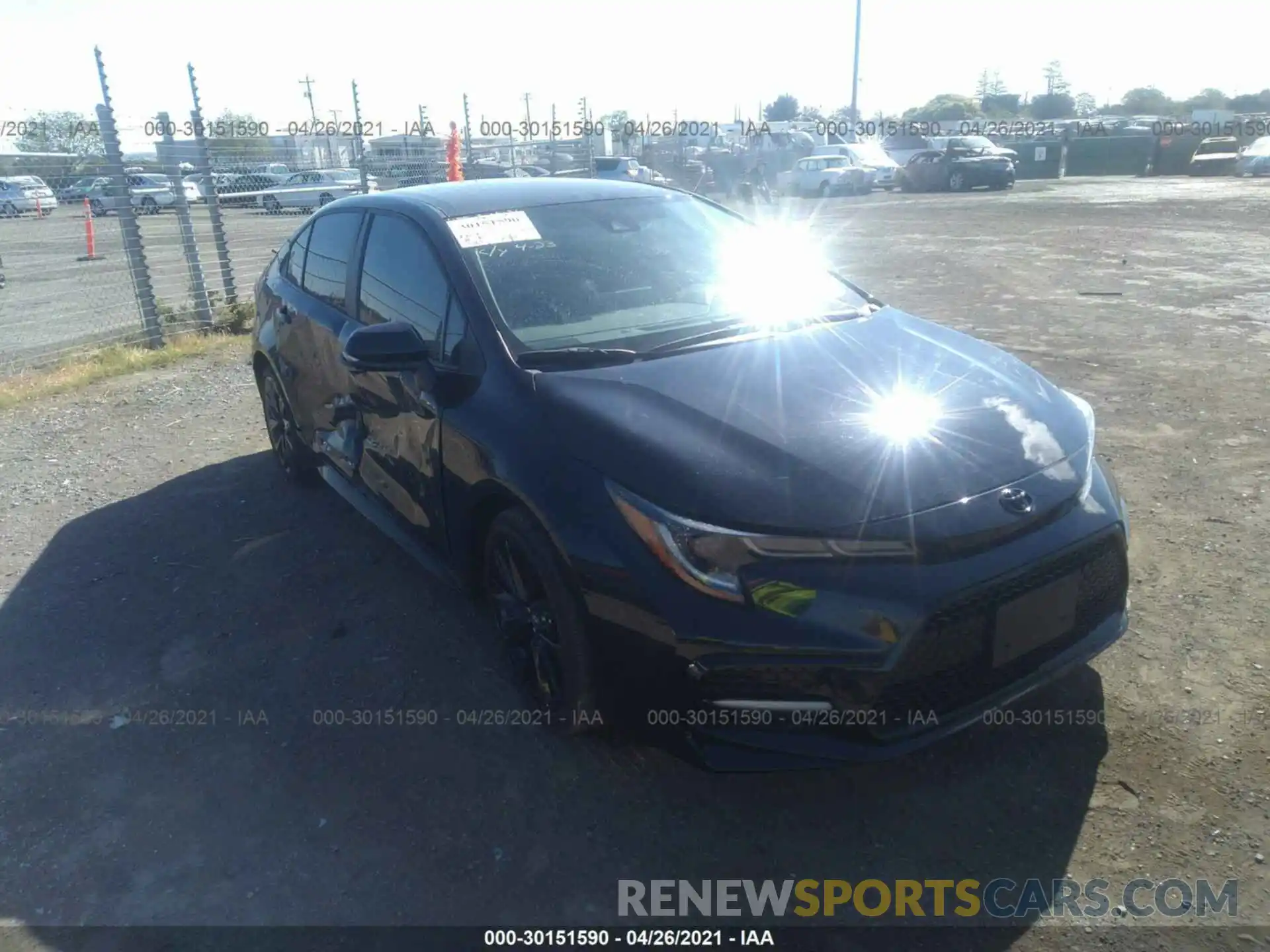 1 Photograph of a damaged car 5YFS4RCE2LP049235 TOYOTA COROLLA 2020