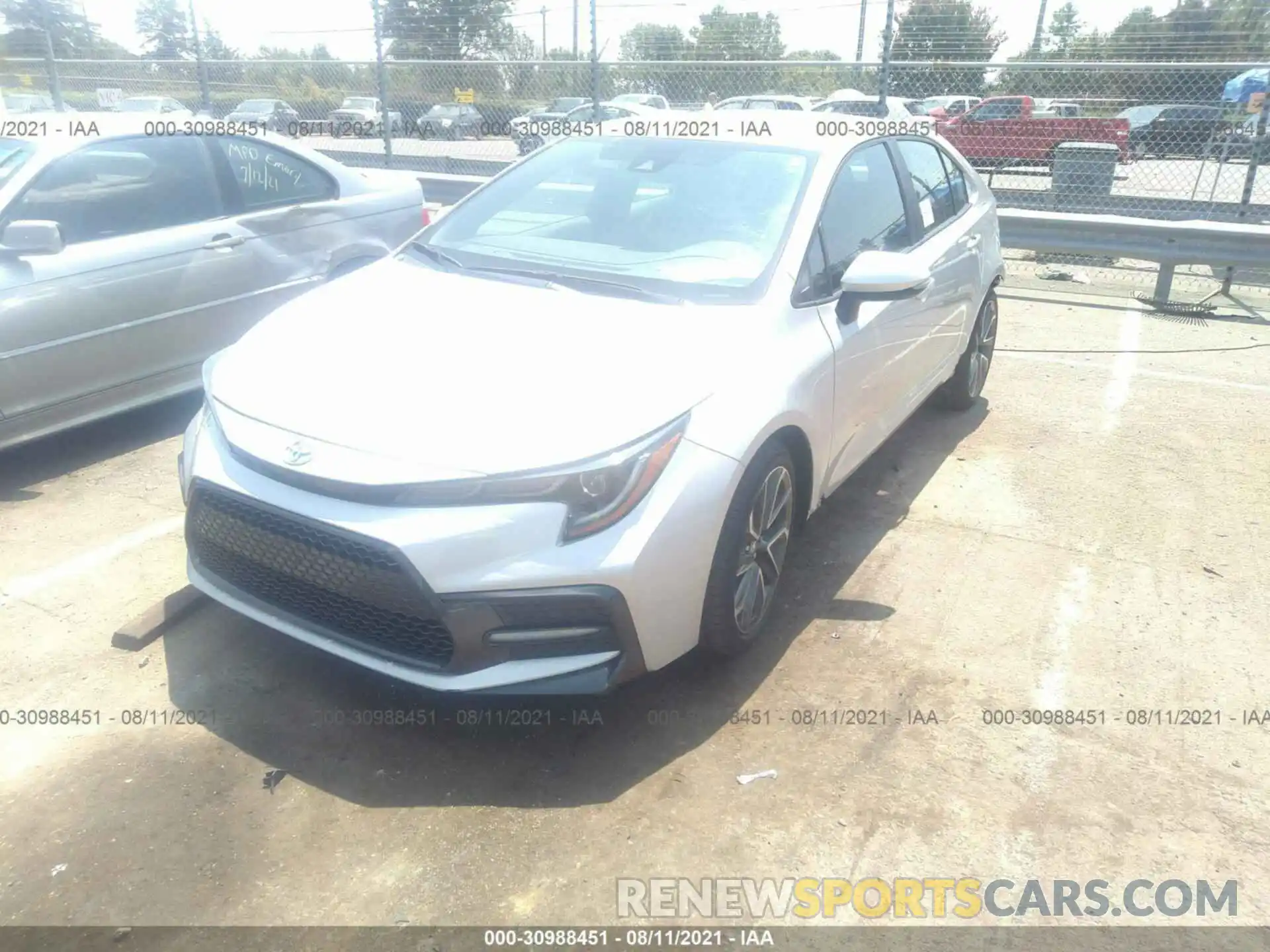 2 Photograph of a damaged car 5YFS4RCE2LP051874 TOYOTA COROLLA 2020