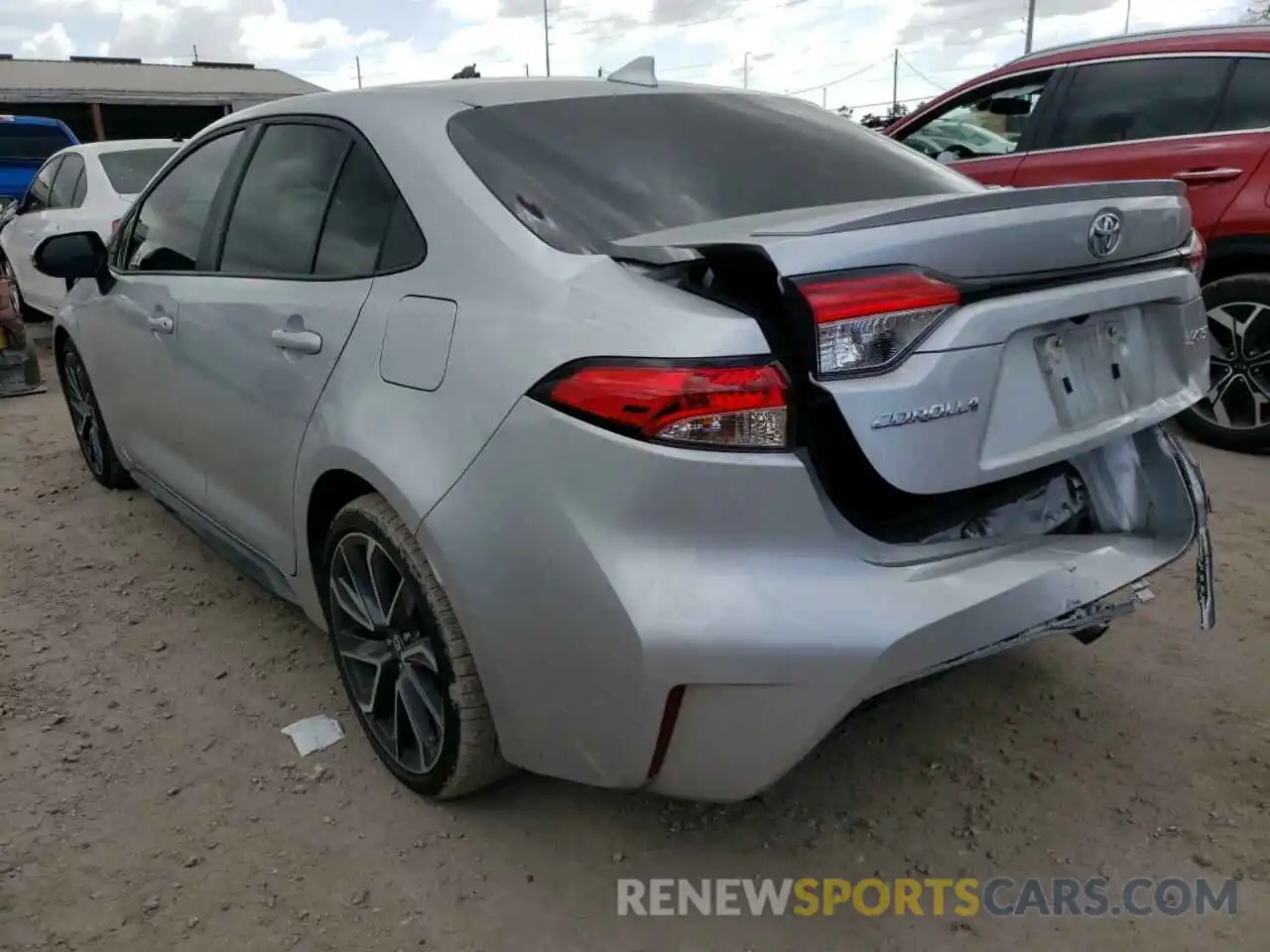 3 Photograph of a damaged car 5YFS4RCE2LP052457 TOYOTA COROLLA 2020