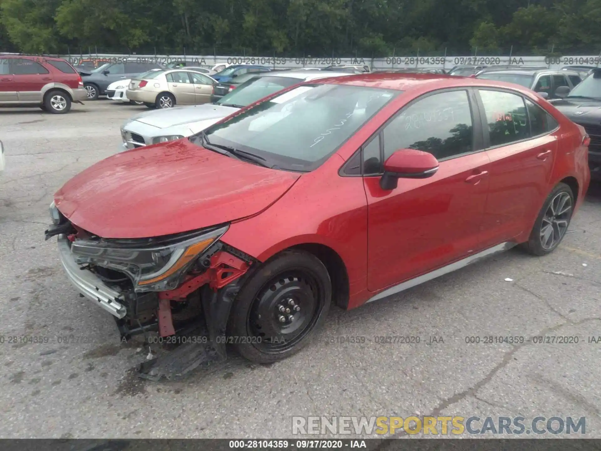 14 Photograph of a damaged car 5YFS4RCE3LP003011 TOYOTA COROLLA 2020