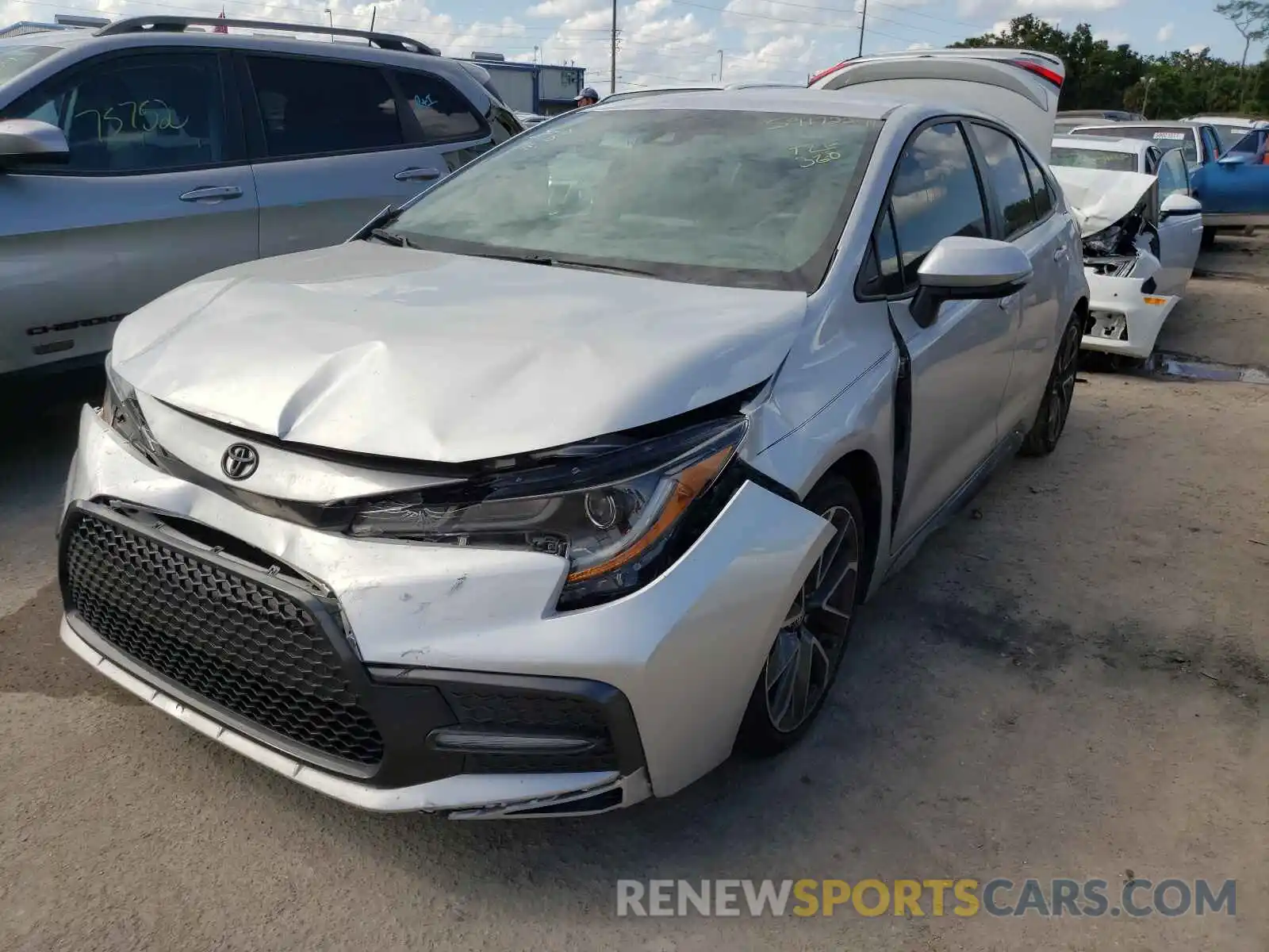 2 Photograph of a damaged car 5YFS4RCE3LP004594 TOYOTA COROLLA 2020