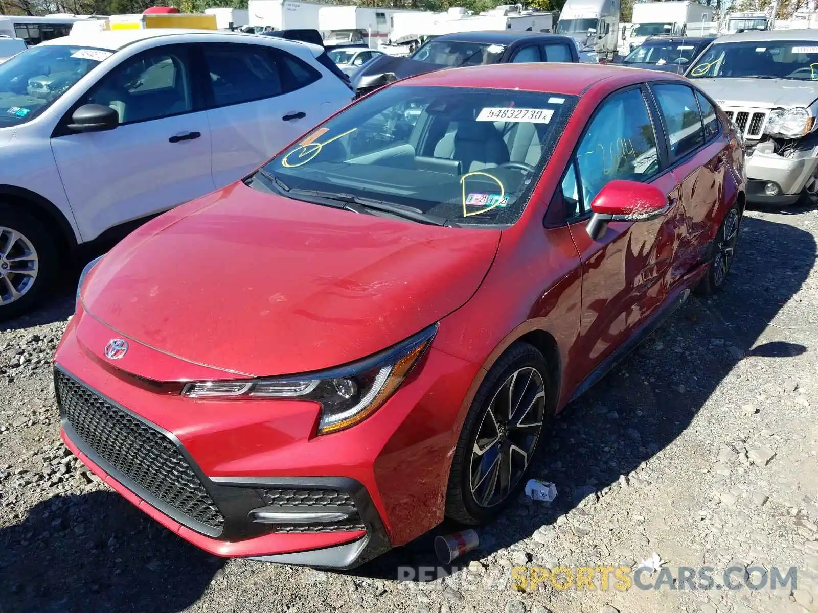 2 Photograph of a damaged car 5YFS4RCE3LP016535 TOYOTA COROLLA 2020