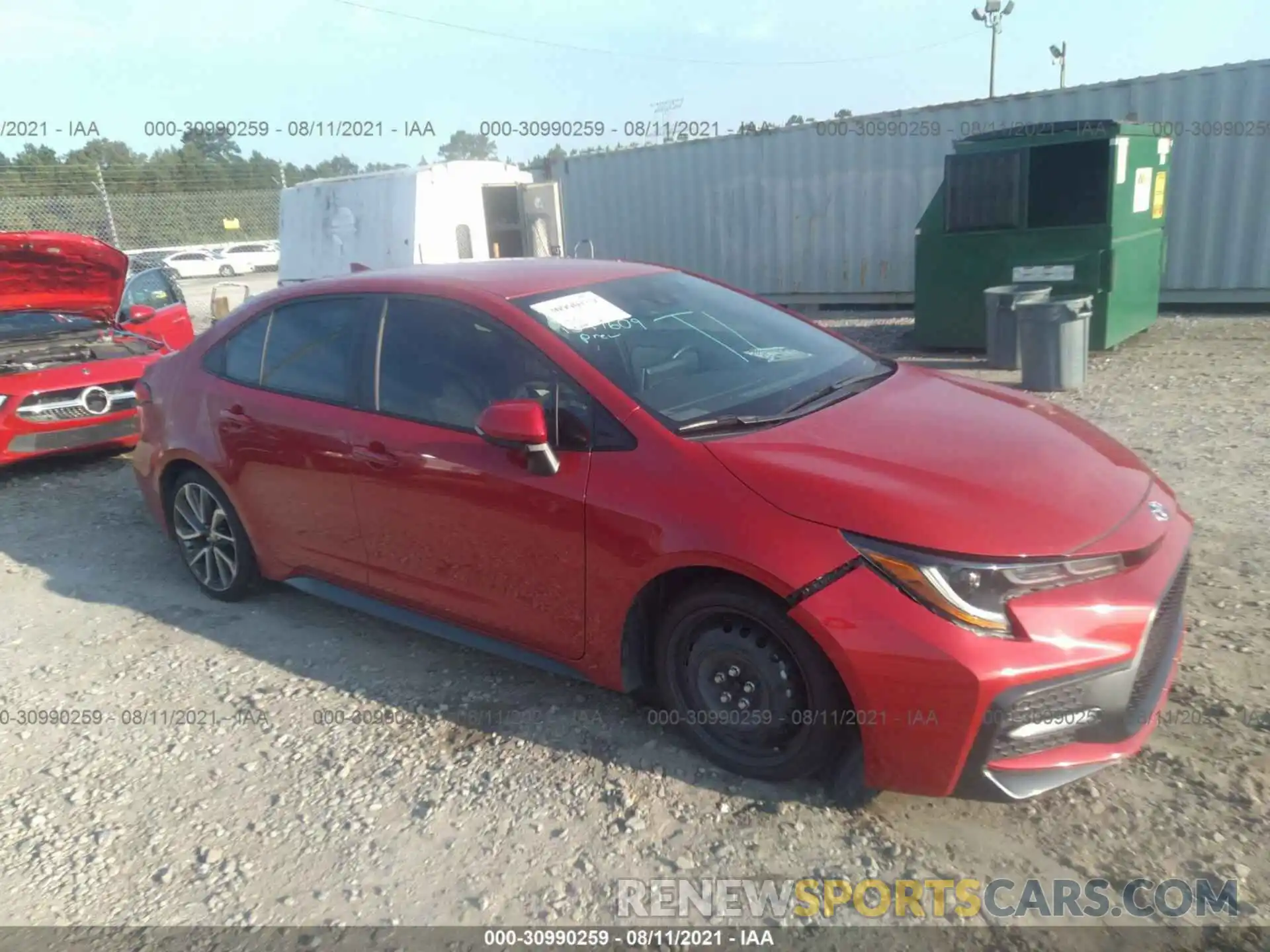 1 Photograph of a damaged car 5YFS4RCE3LP022030 TOYOTA COROLLA 2020