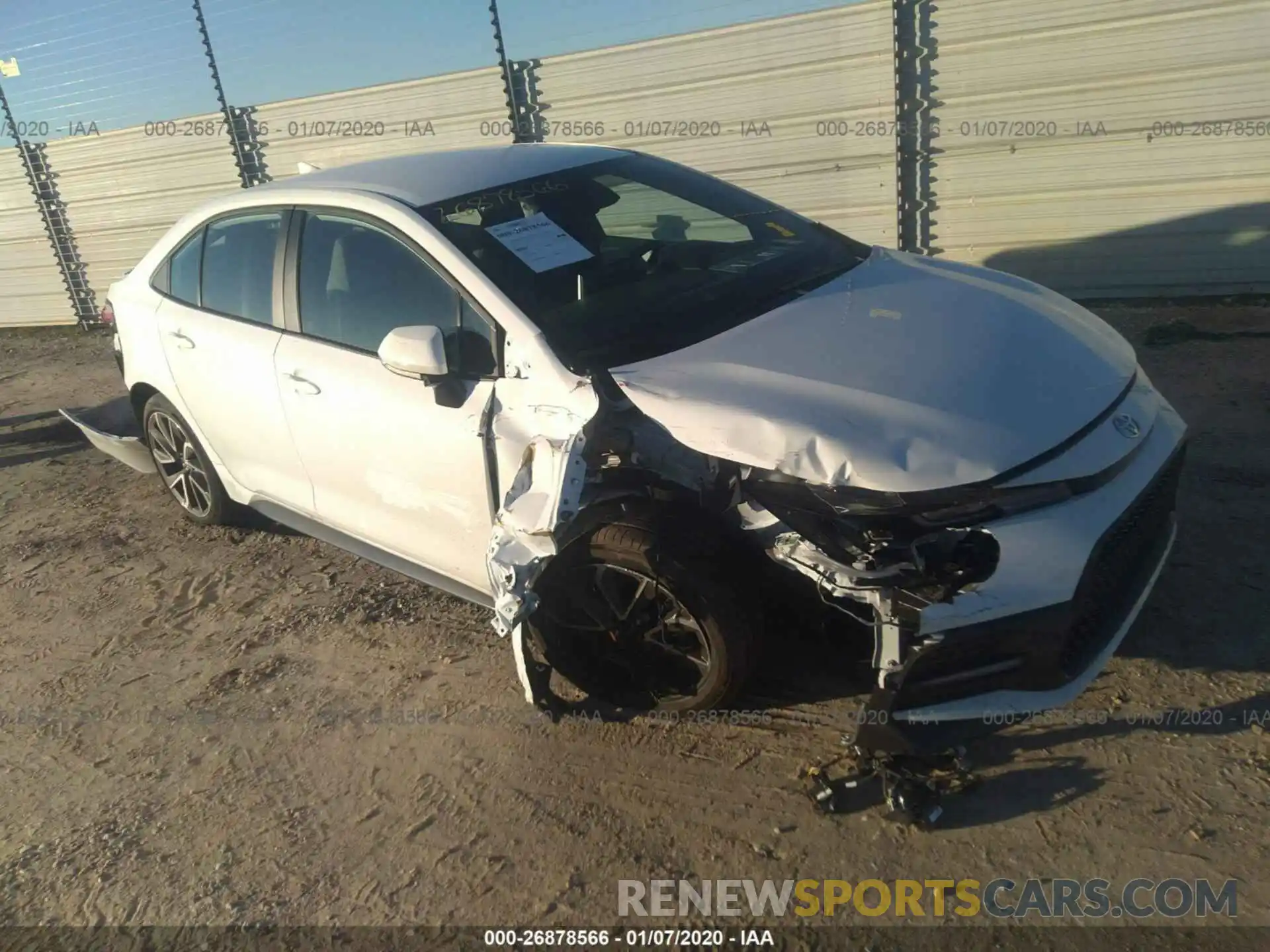 1 Photograph of a damaged car 5YFS4RCE3LP024652 TOYOTA COROLLA 2020