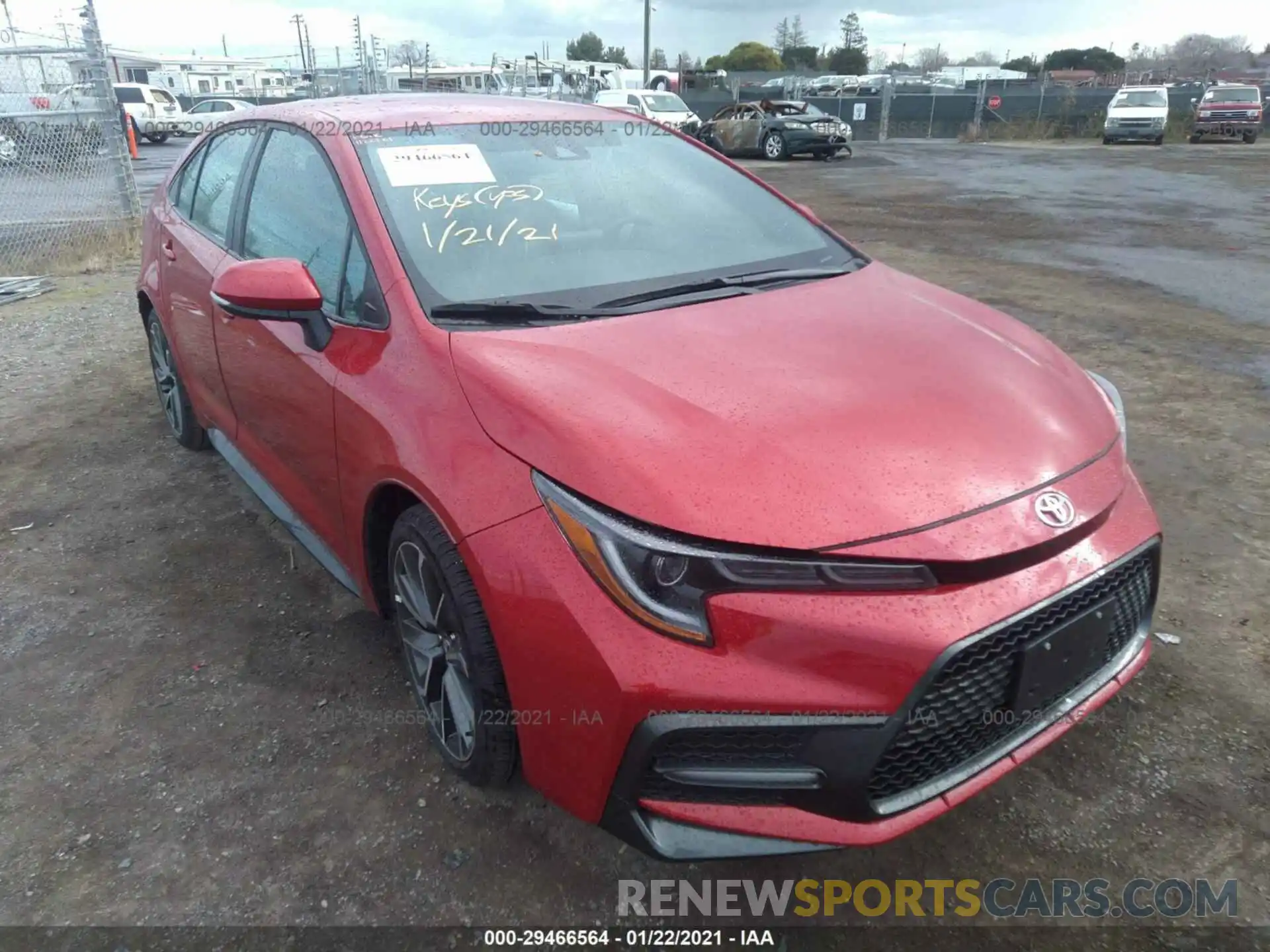 1 Photograph of a damaged car 5YFS4RCE3LP024778 TOYOTA COROLLA 2020