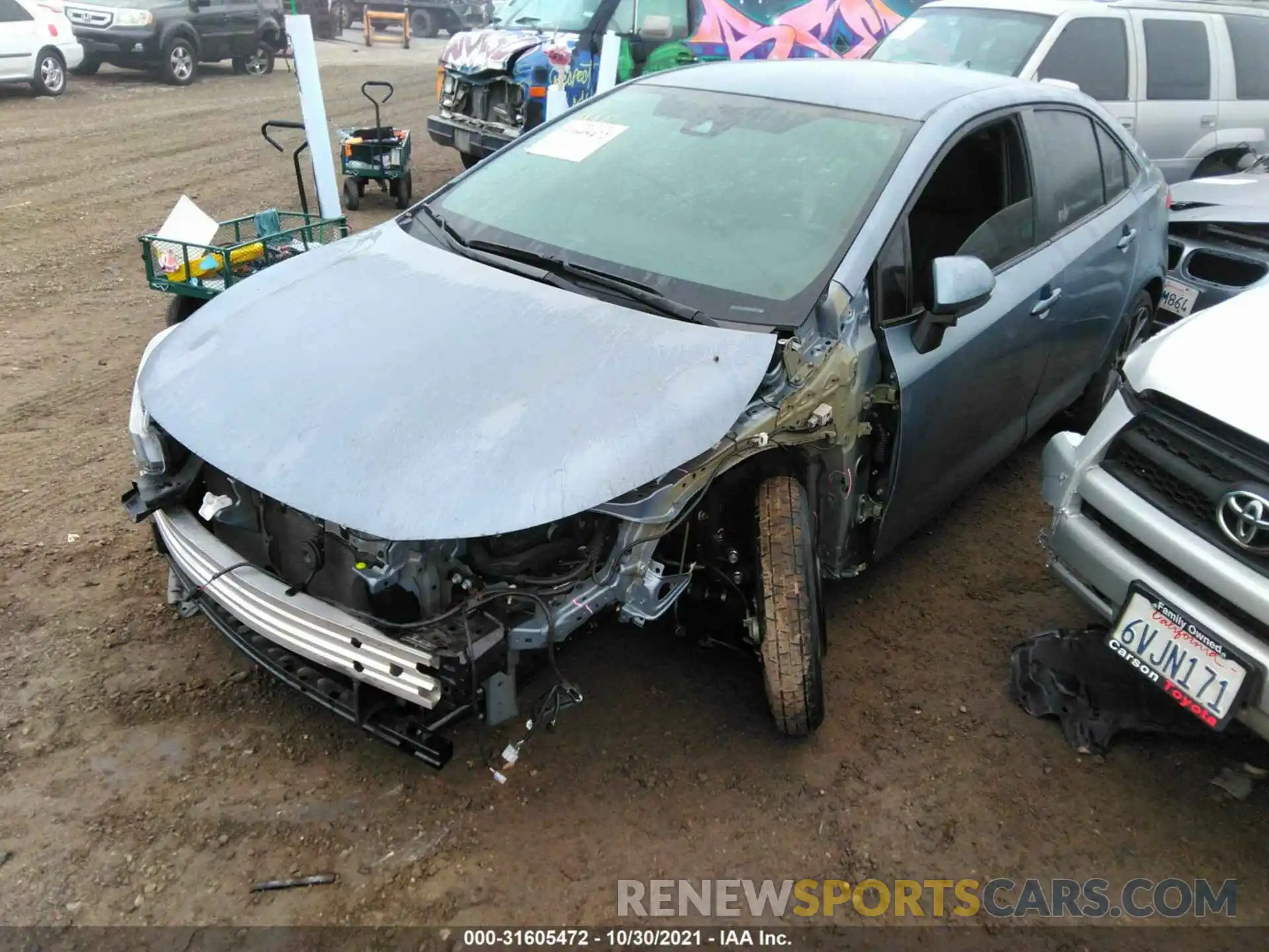 2 Photograph of a damaged car 5YFS4RCE3LP033612 TOYOTA COROLLA 2020