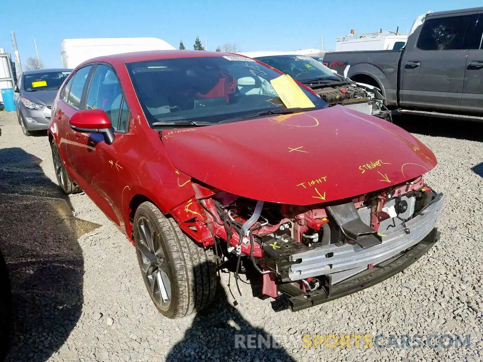 1 Photograph of a damaged car 5YFS4RCE3LP033626 TOYOTA COROLLA 2020