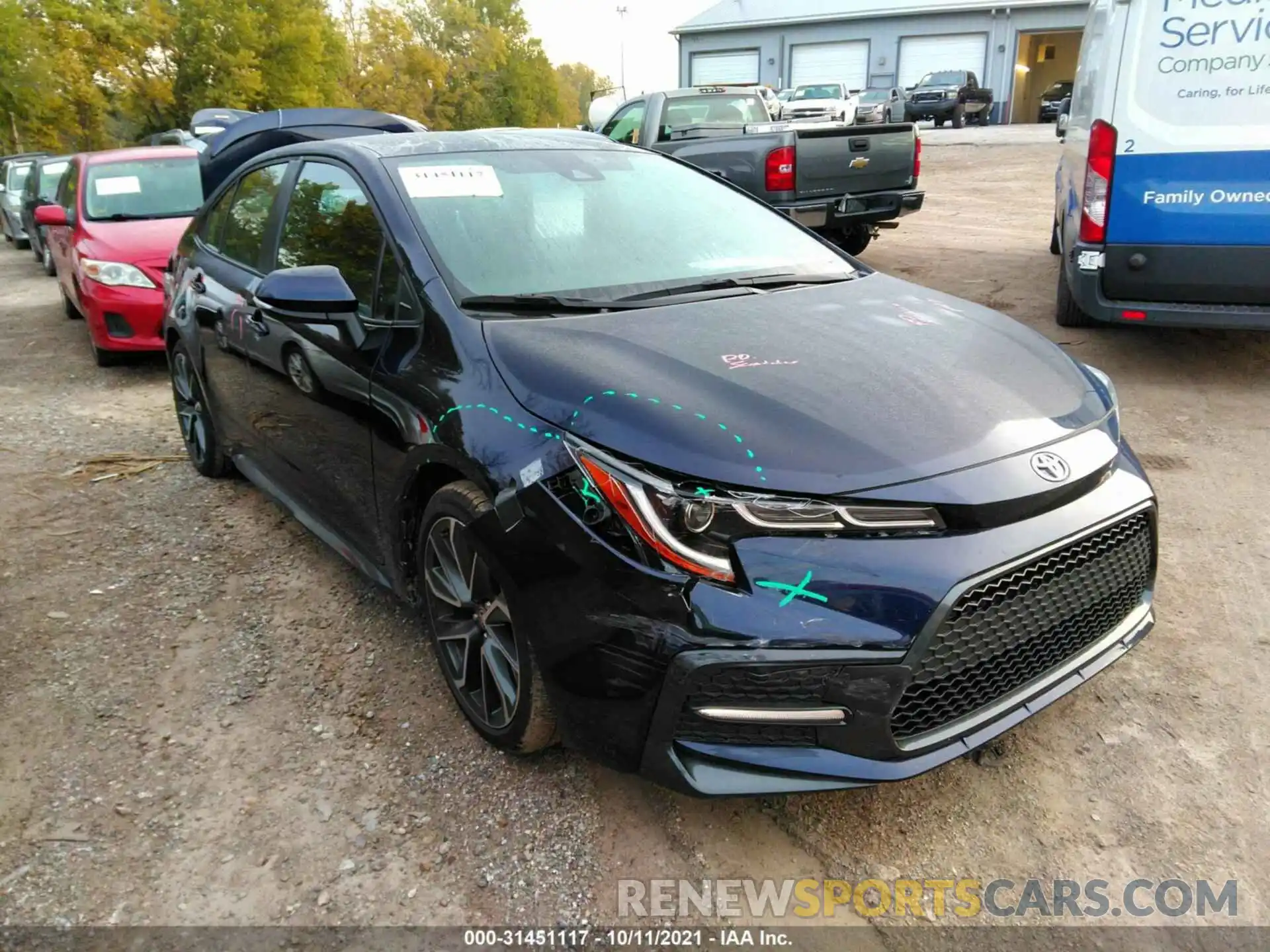 1 Photograph of a damaged car 5YFS4RCE3LP033822 TOYOTA COROLLA 2020