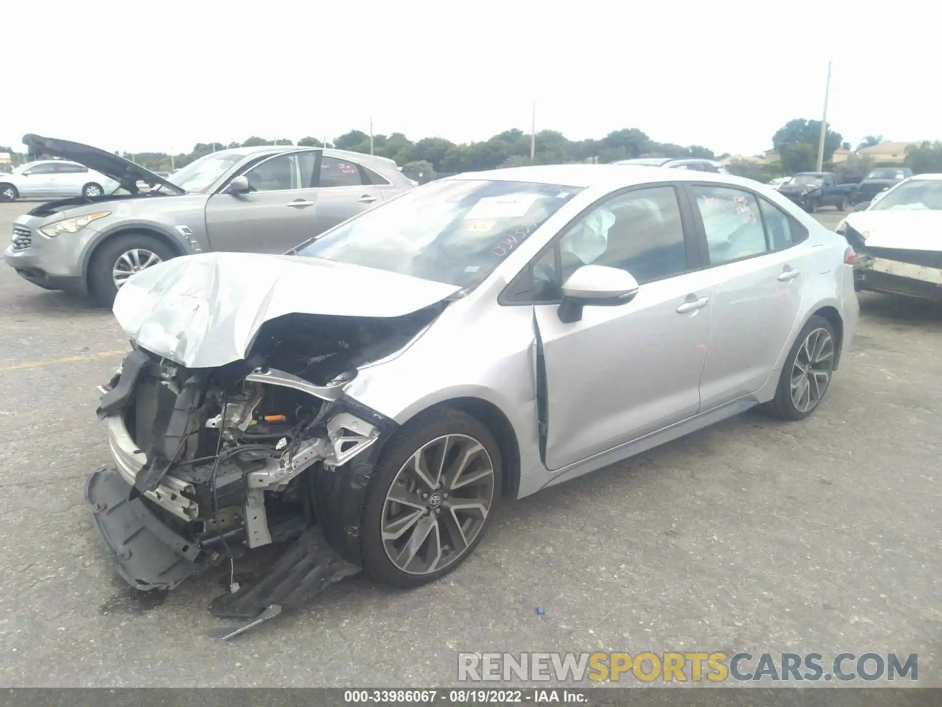 2 Photograph of a damaged car 5YFS4RCE3LP034551 TOYOTA COROLLA 2020